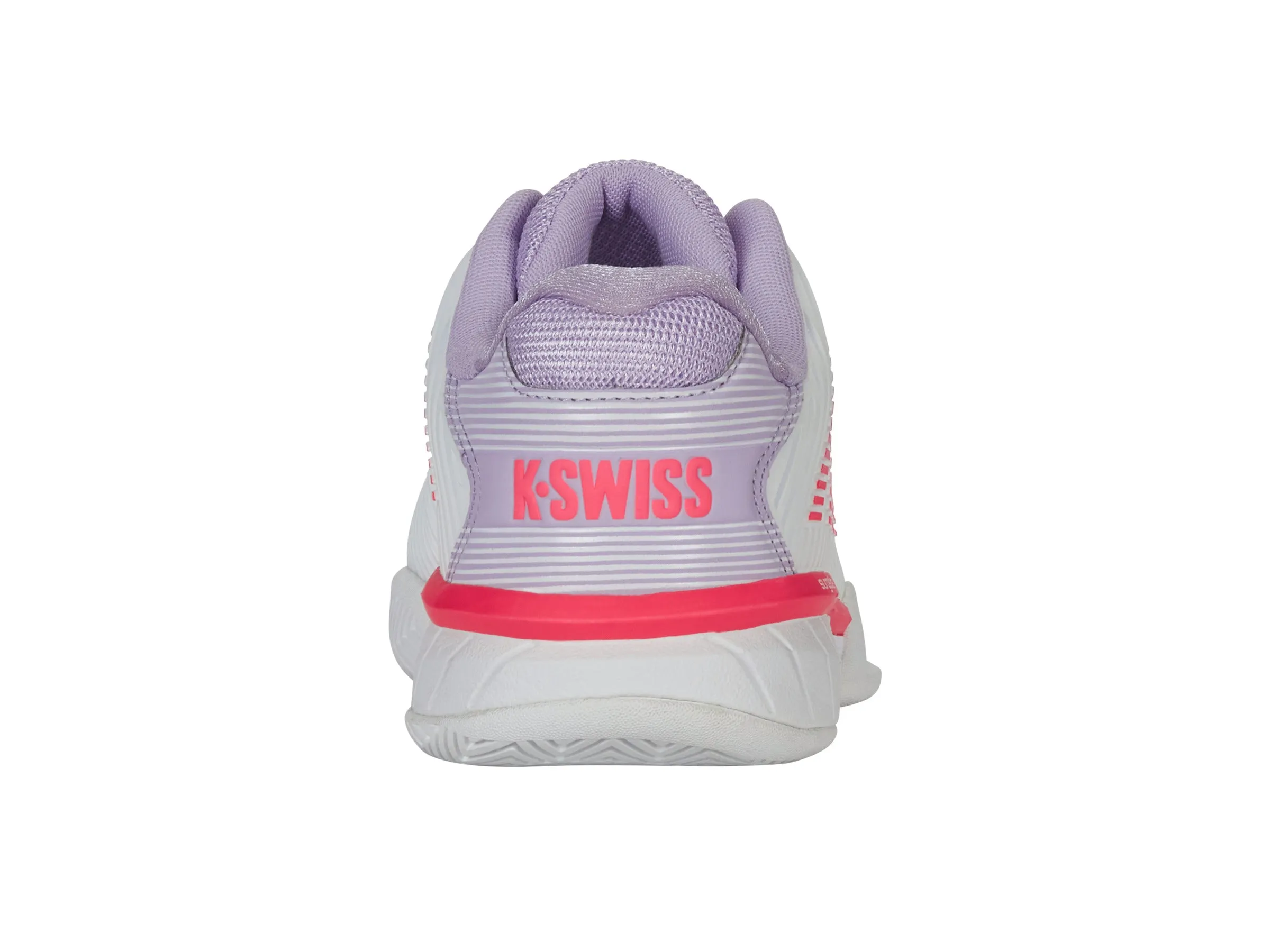 K.SWISS 96807-182-W | HYPERCOURT EXPRESS 2-WIDE | WHITE/ORCHID PETAL/NEON BLAZE