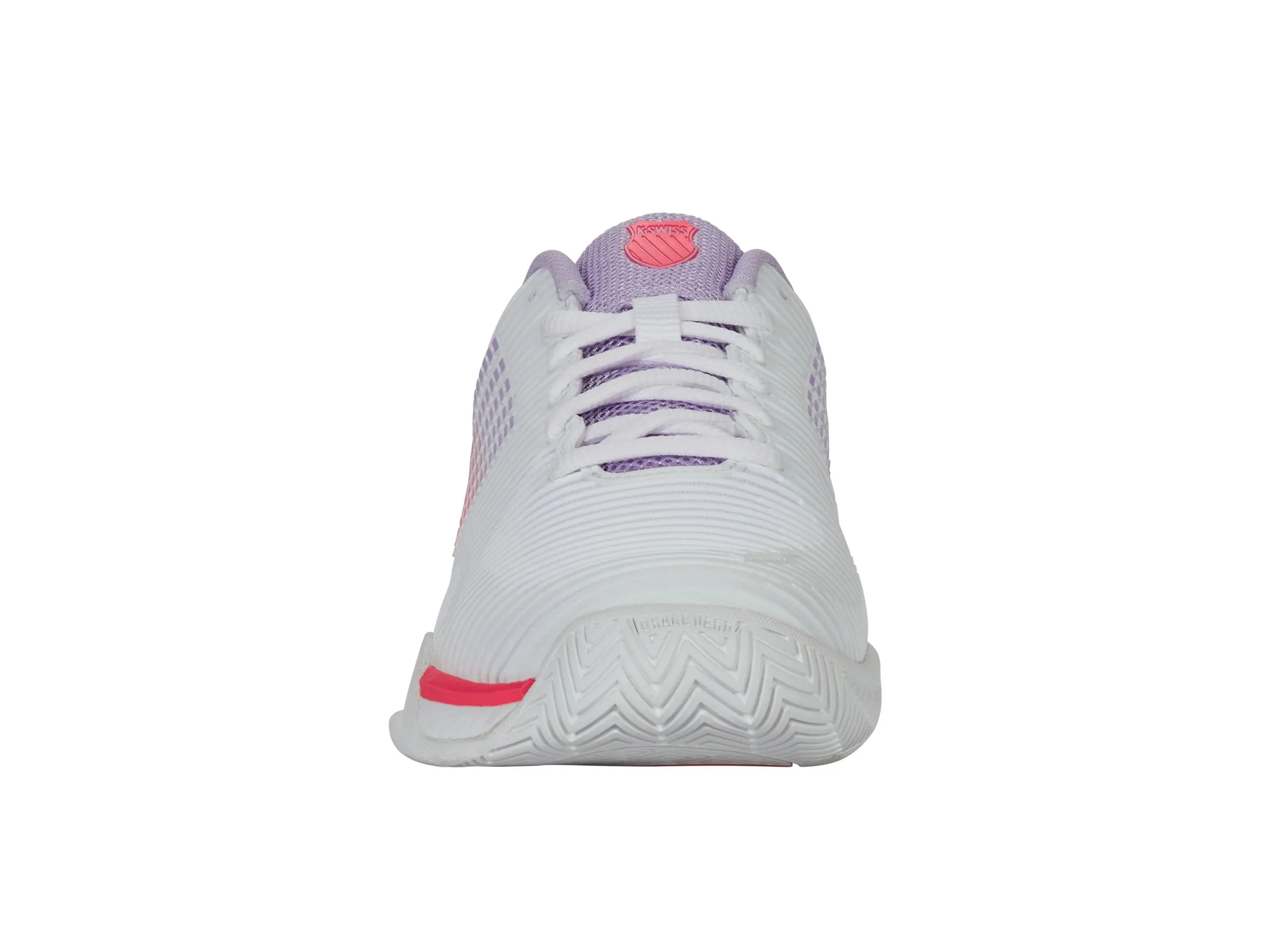 K.SWISS 96807-182-W | HYPERCOURT EXPRESS 2-WIDE | WHITE/ORCHID PETAL/NEON BLAZE