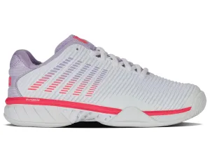 K.SWISS 96807-182-W | HYPERCOURT EXPRESS 2-WIDE | WHITE/ORCHID PETAL/NEON BLAZE