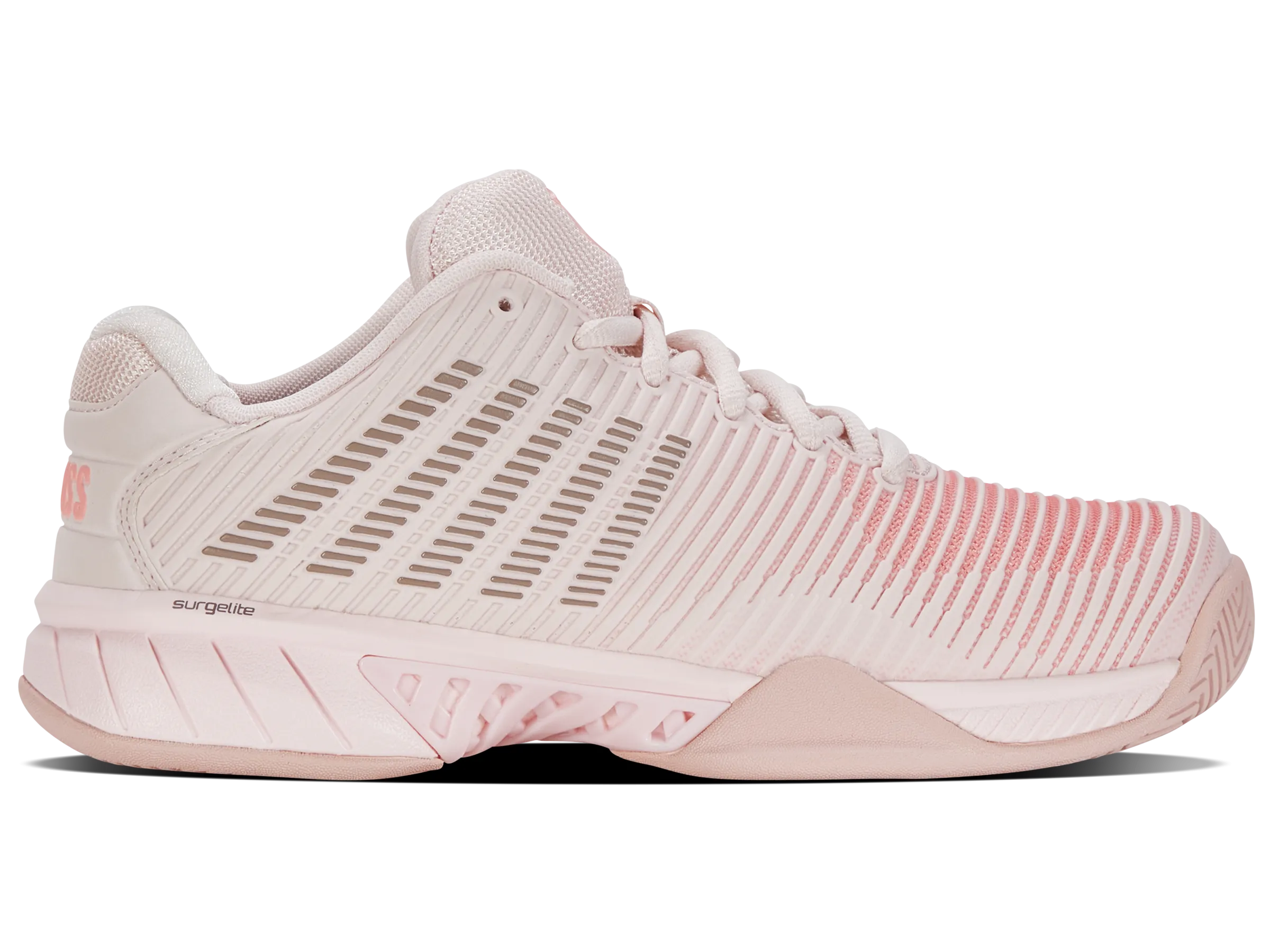 K.SWISS 96807-676-W | HYPERCOURT EXPRESS 2-WIDE | ALMOST MAUVE/SEPIA ROSE/PALE NEON CORAL