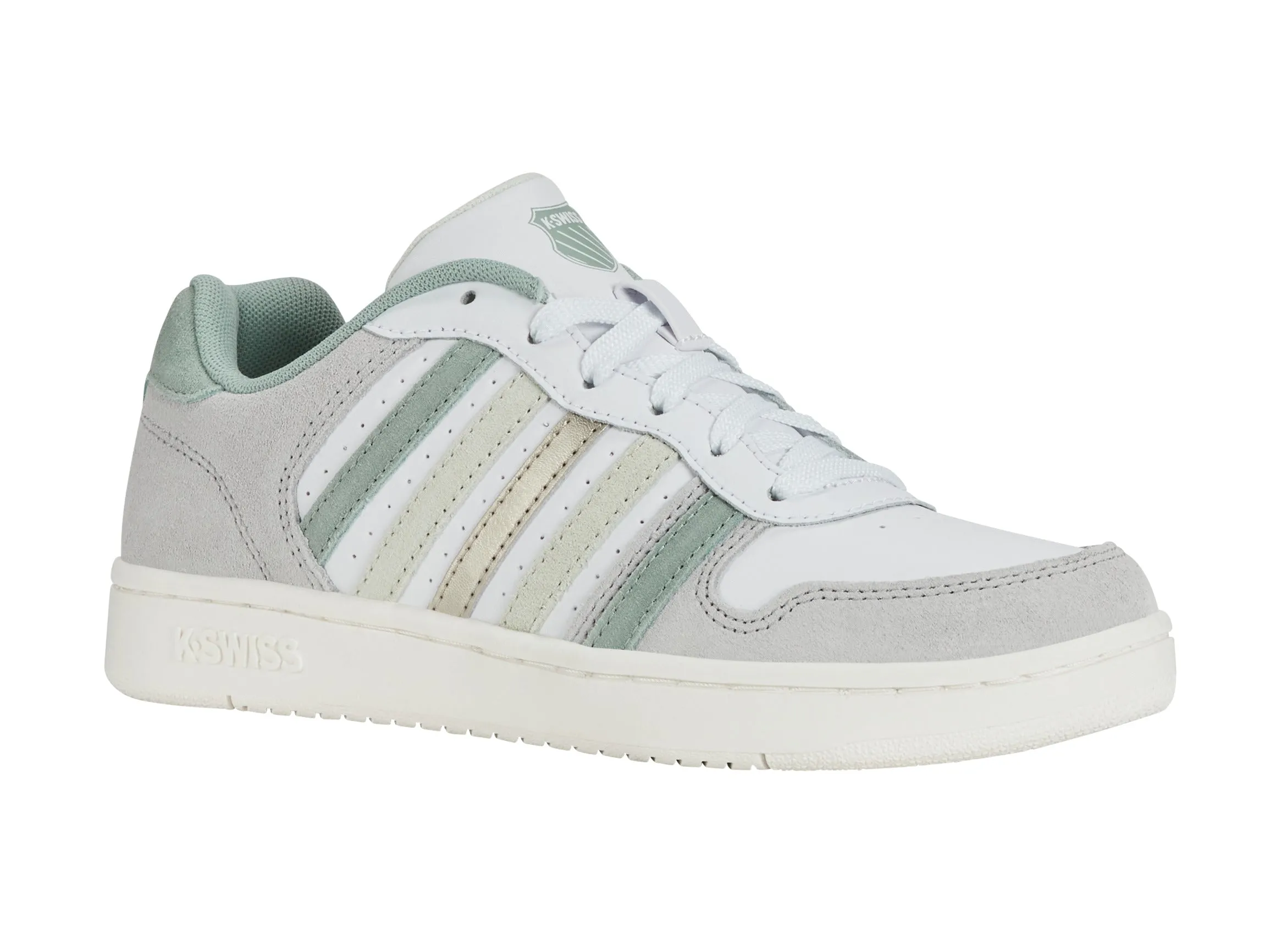 K.SWISS 96931-133-M | COURT PALISADES | WHITE/CANARY GREEN/FROSTY GREEN/CHAMPAGNE GOLD