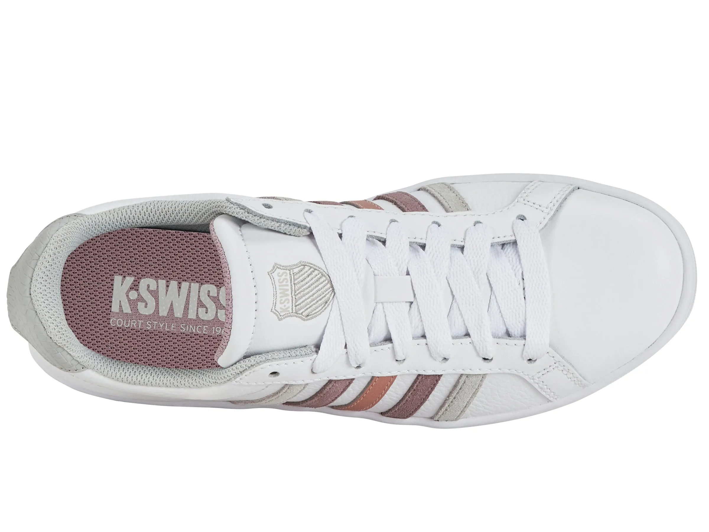 K.SWISS 97011-115-M | COURT TIEBREAK | WHITE/PURPLE DOVE/GRAY VIOLET/ROSEGOLD