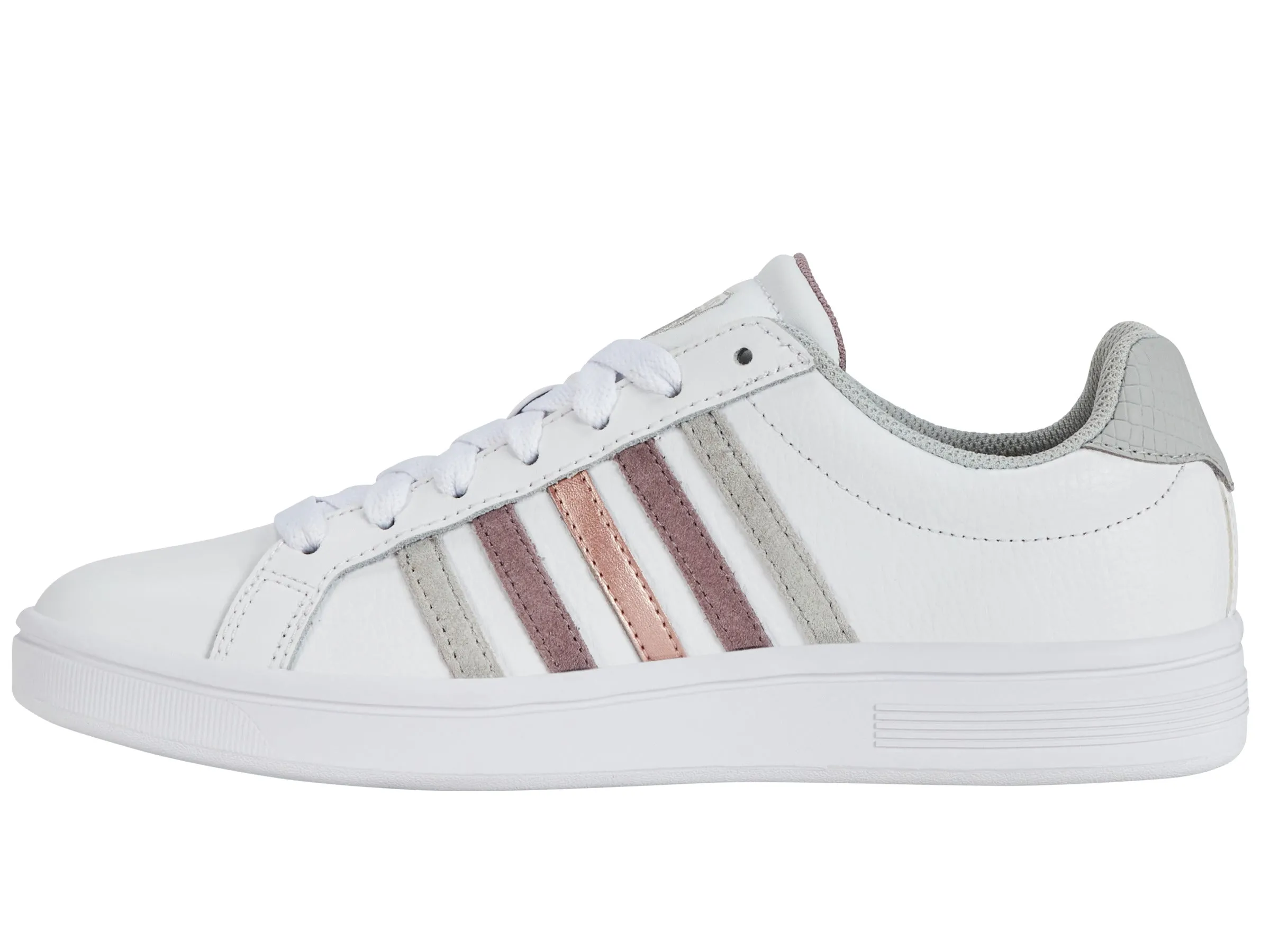 K.SWISS 97011-115-M | COURT TIEBREAK | WHITE/PURPLE DOVE/GRAY VIOLET/ROSEGOLD