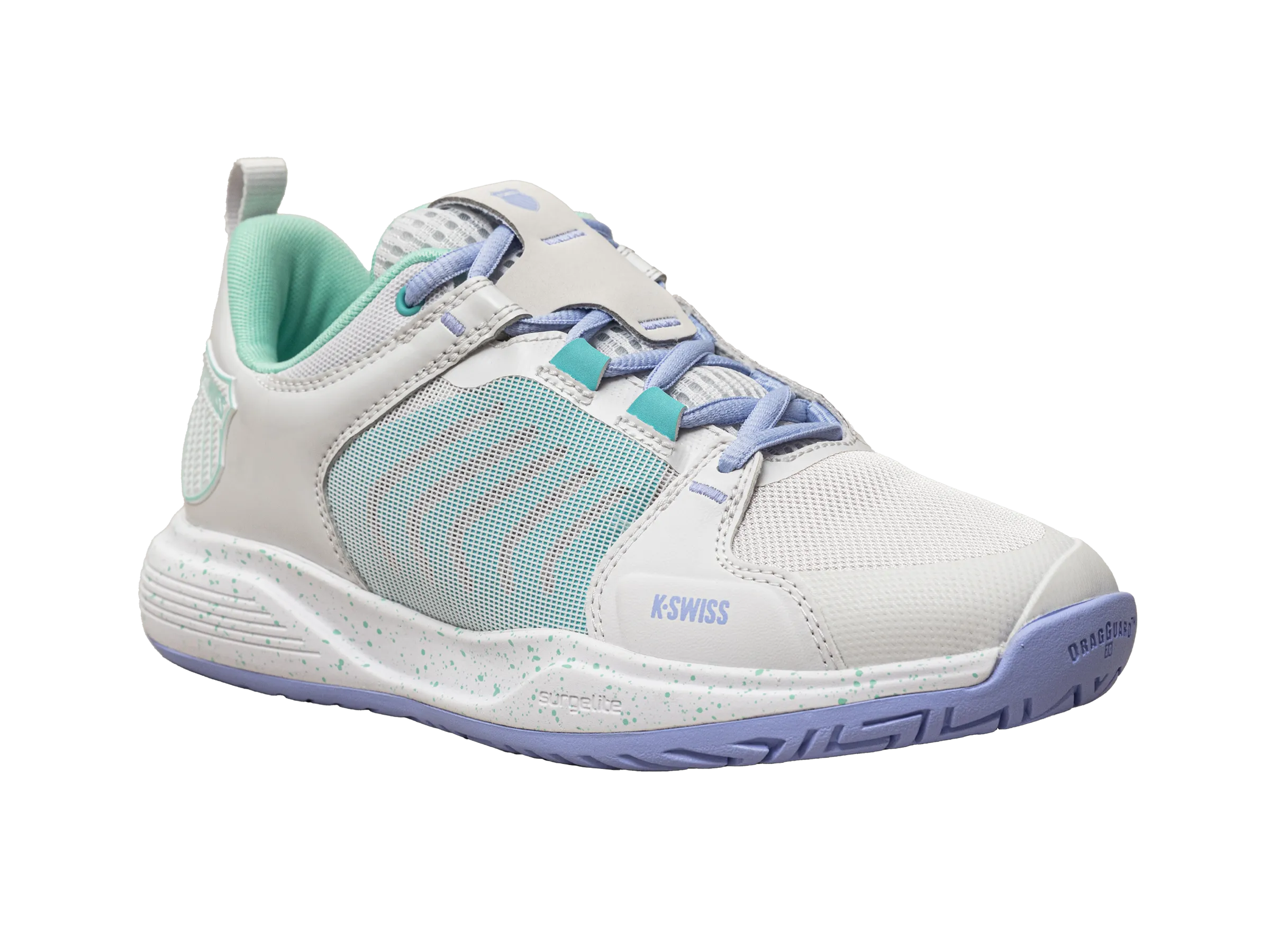 K.SWISS 97395-095-M | ULTRASHOT TEAM | NIMBUS CLOUD/NEON PURPLE/NEON TEAL