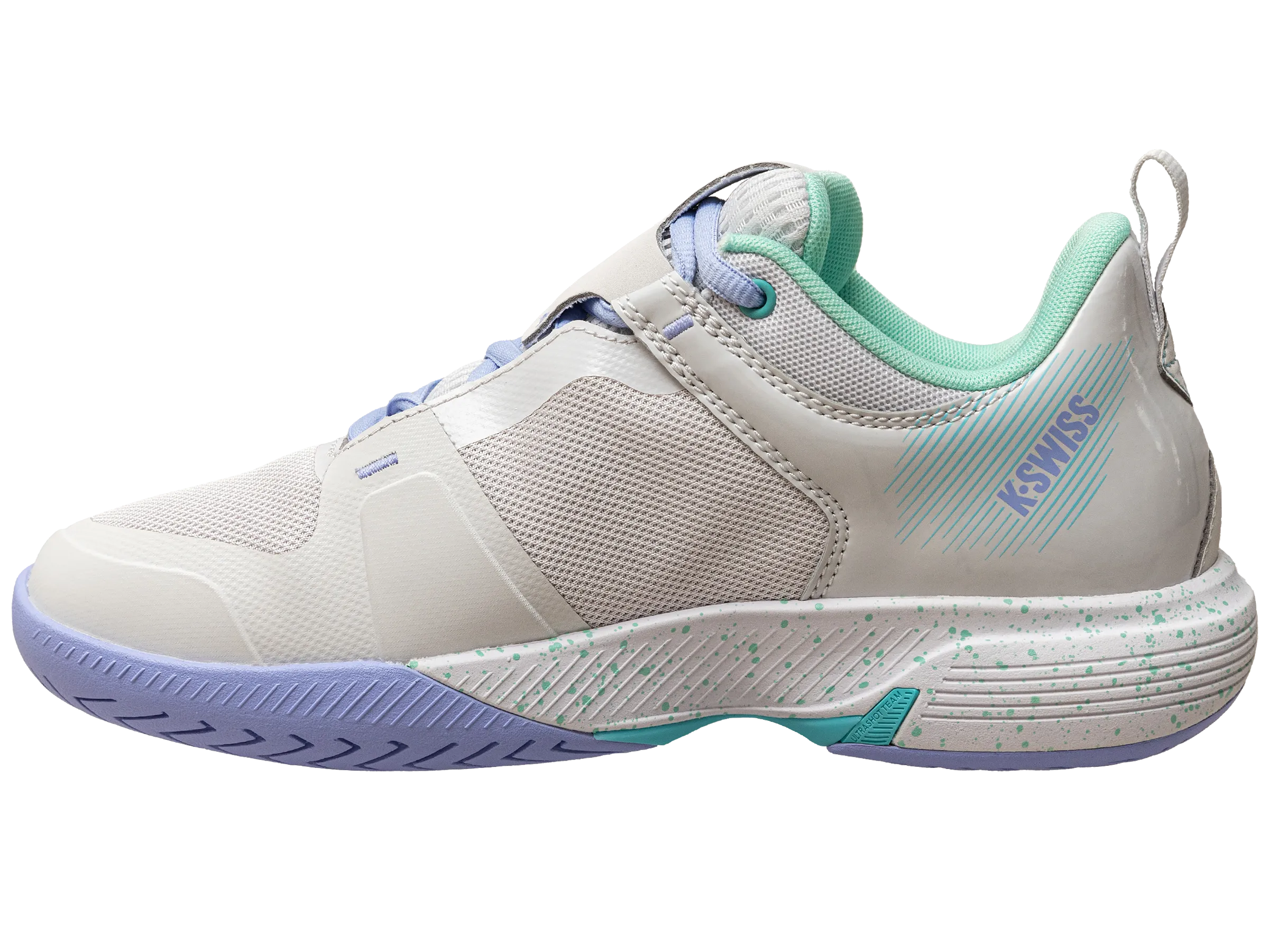 K.SWISS 97395-095-M | ULTRASHOT TEAM | NIMBUS CLOUD/NEON PURPLE/NEON TEAL