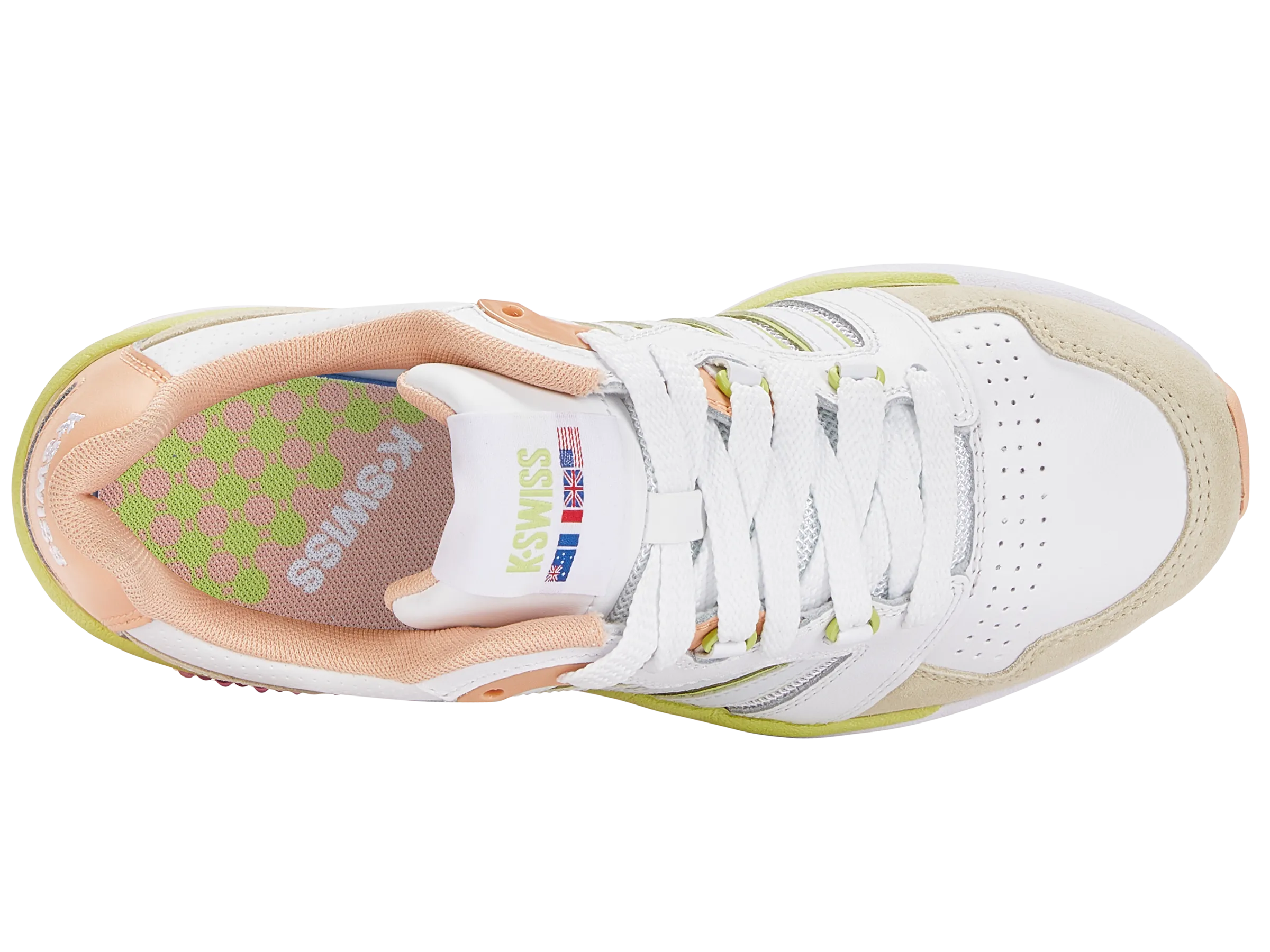 K.SWISS 97920-185-M | SI-18 RANNELL | WHITE/ALMOST APRICOT/DAQUIRI GREEN
