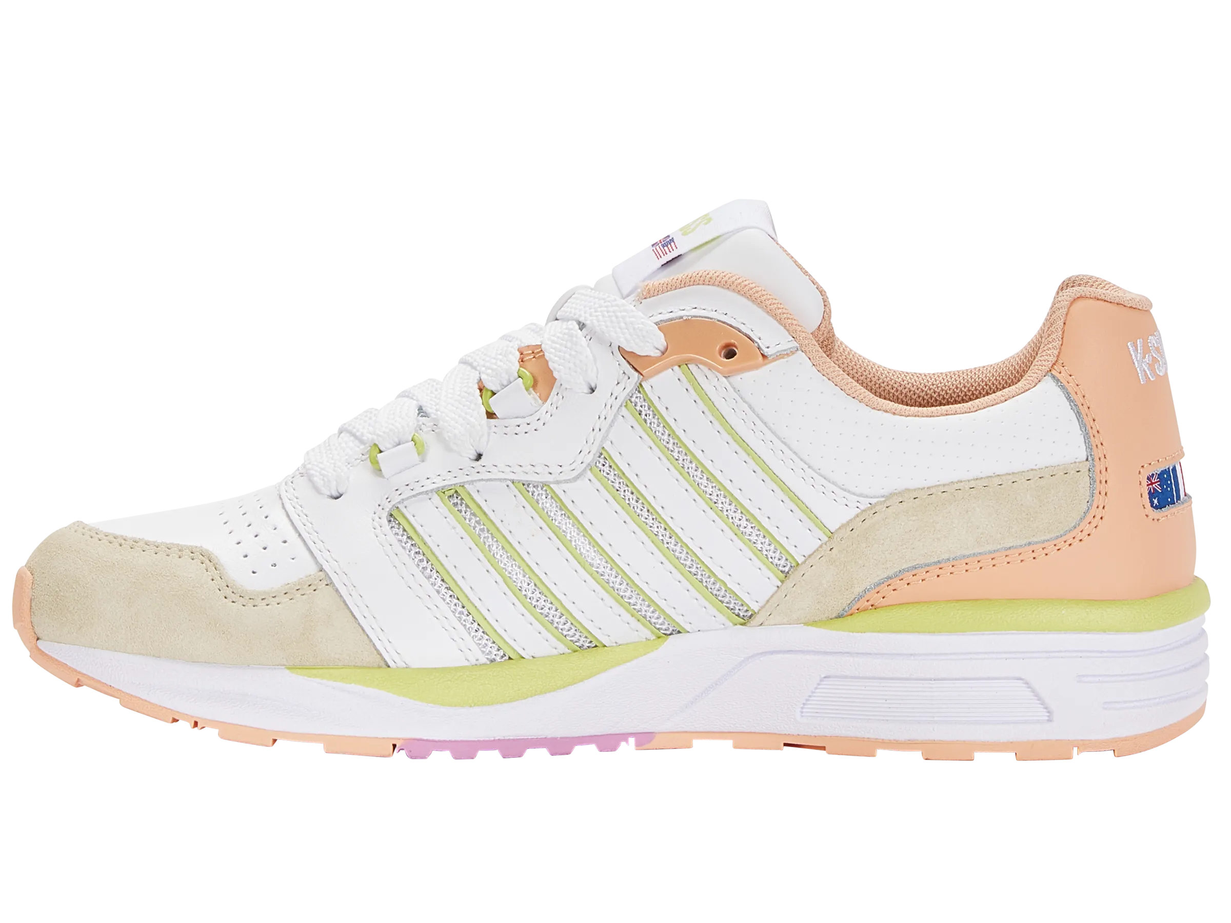 K.SWISS 97920-185-M | SI-18 RANNELL | WHITE/ALMOST APRICOT/DAQUIRI GREEN