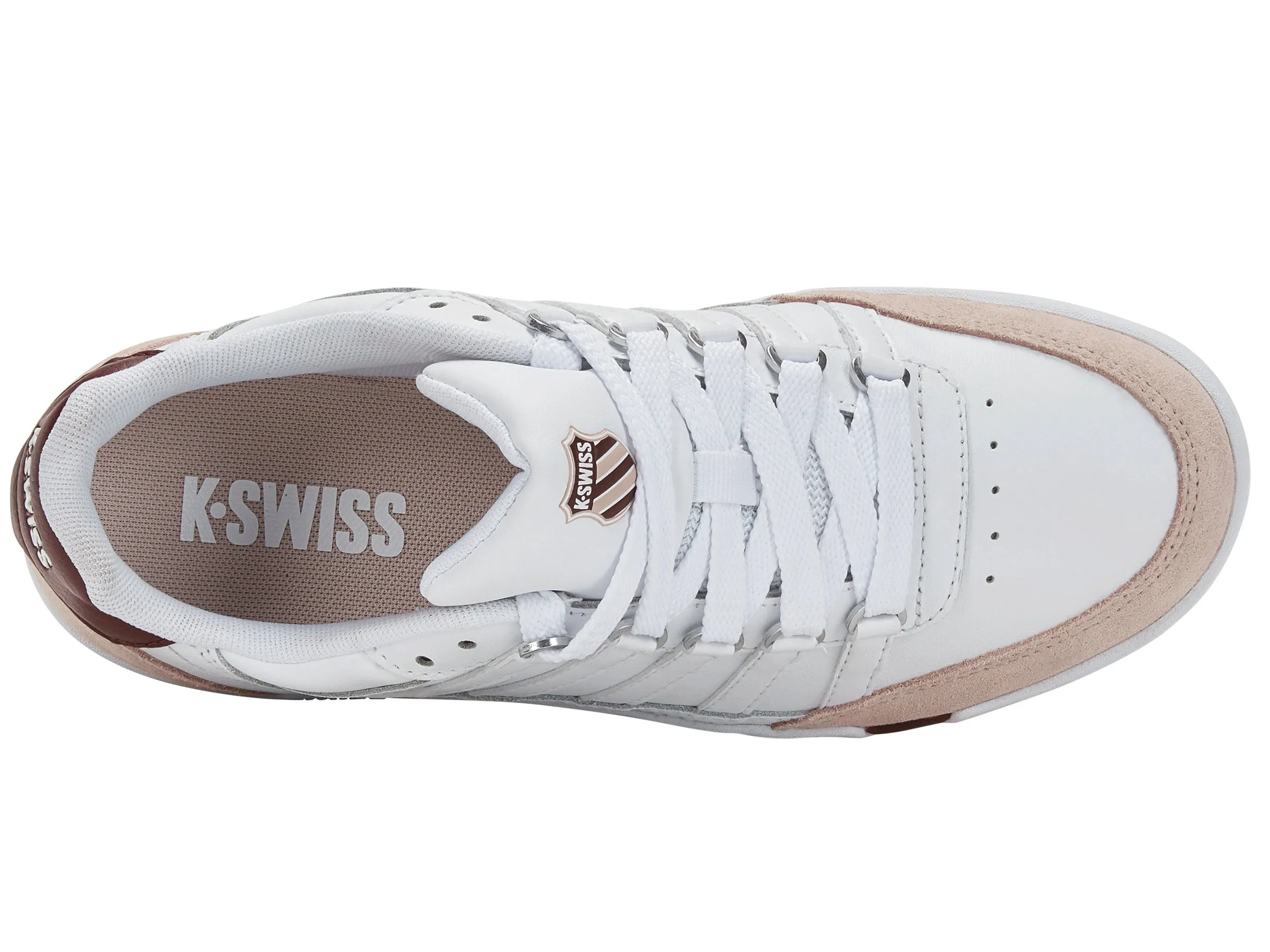 K.SWISS 97933-161-M | SET PRO | WHITE/PEACH WHIP/WINDSOR WINE