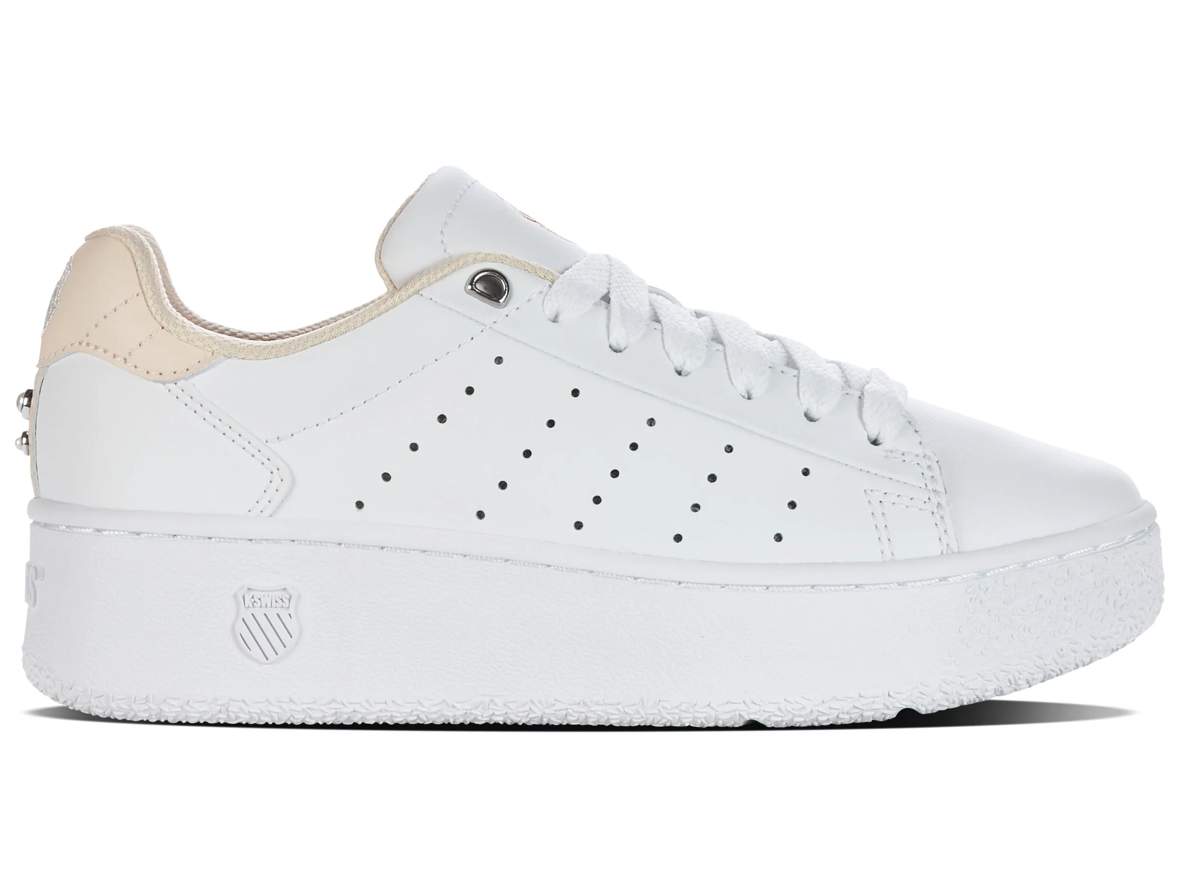 K.SWISS 98536-951-M | CLASSIC PF PLATFORM | WHITE/CREAM TAN/PEARL