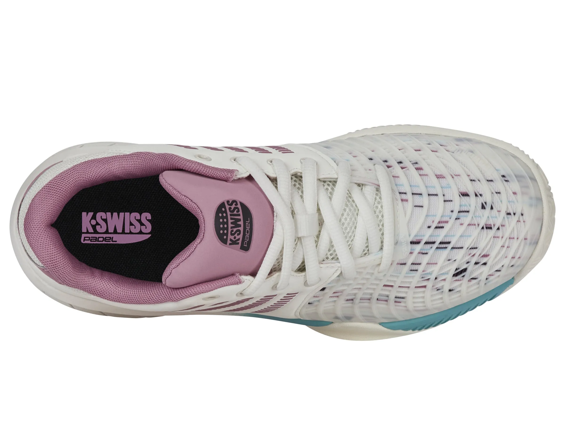 K.SWISS 98900-966-M | EXPRESS LIGHT 3 PADEL | SNOW WHITE/LILAS/PASTEL TURQUOISE