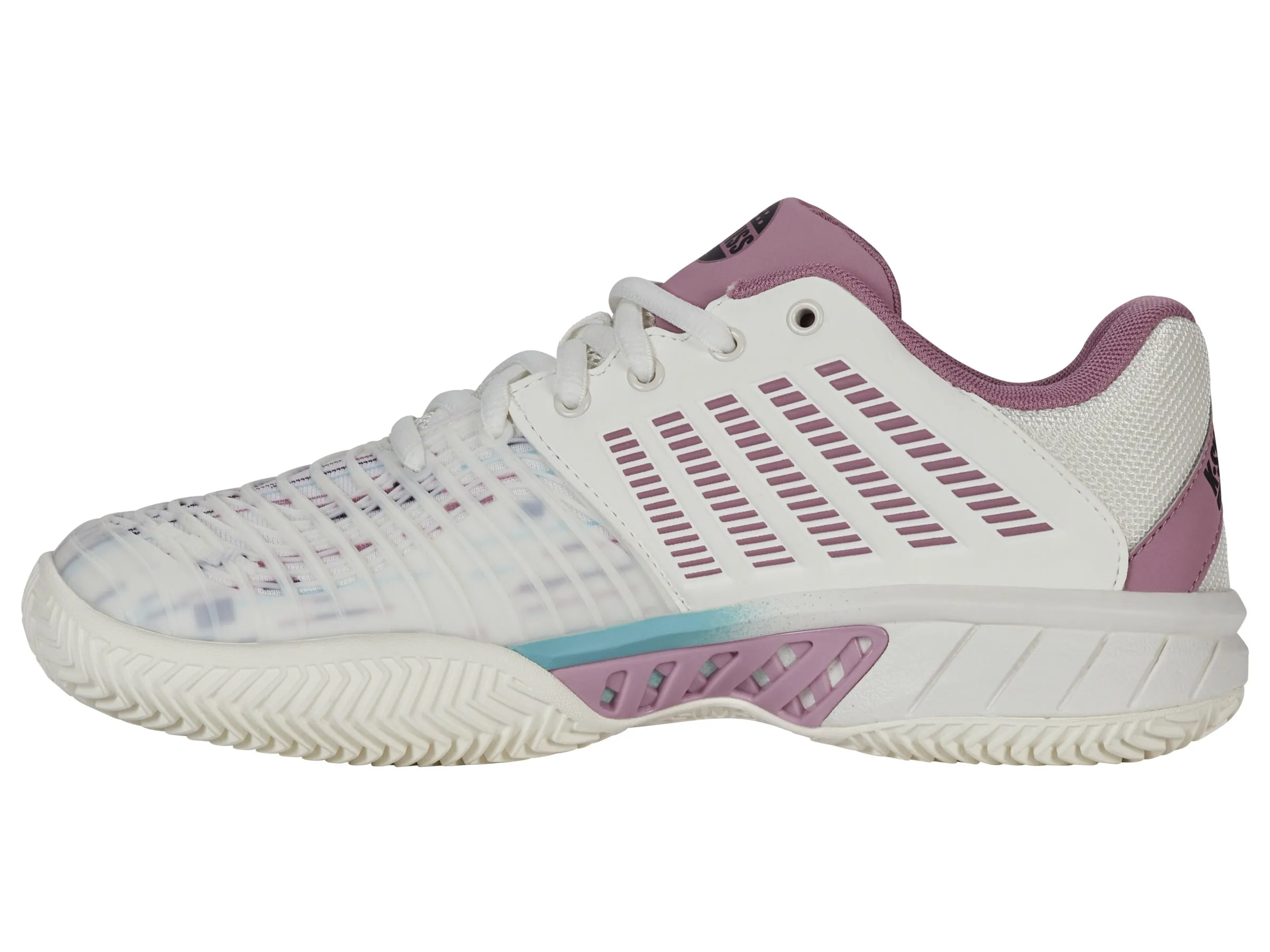 K.SWISS 98900-966-M | EXPRESS LIGHT 3 PADEL | SNOW WHITE/LILAS/PASTEL TURQUOISE