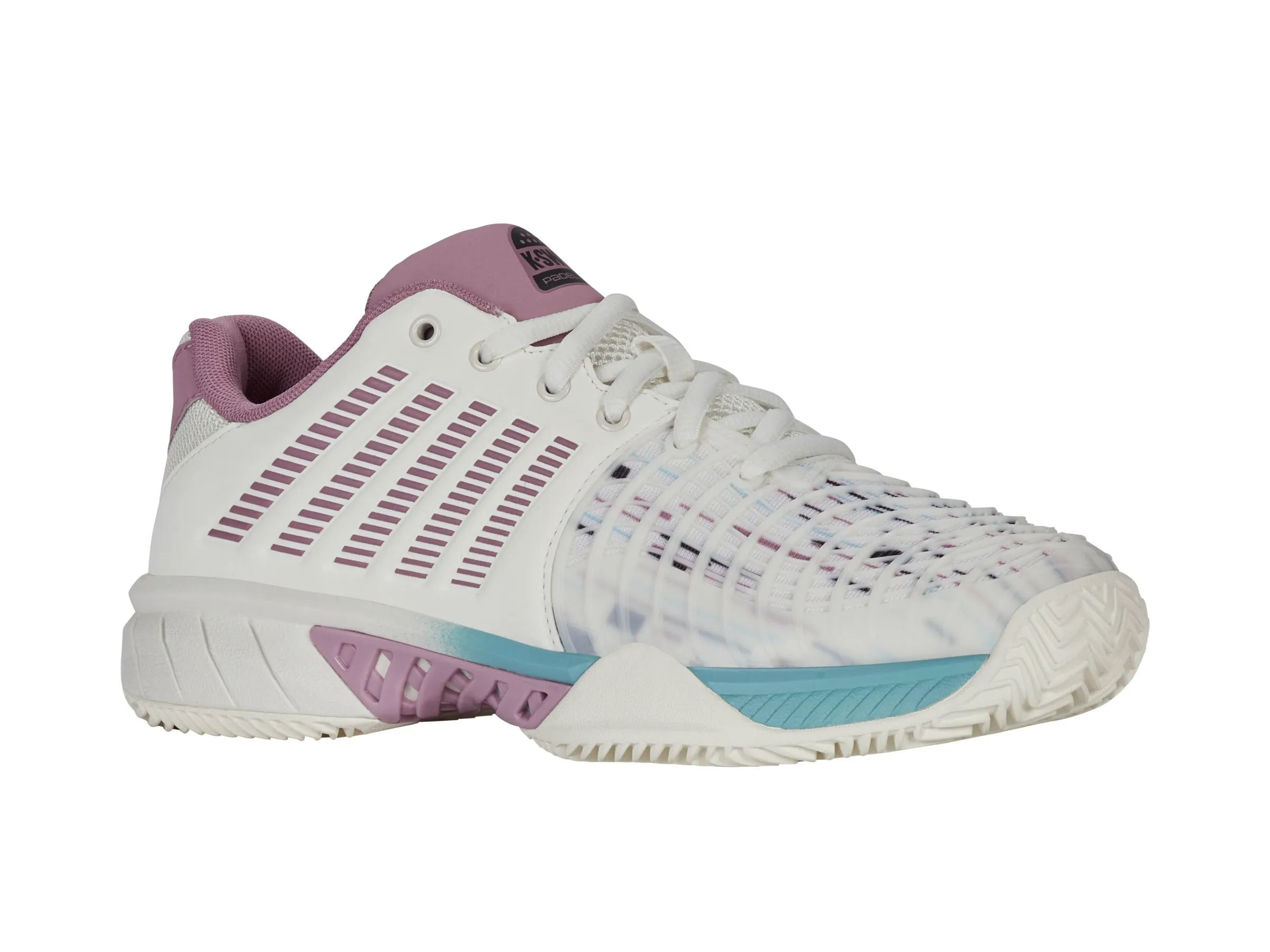 K.SWISS 98900-966-M | EXPRESS LIGHT 3 PADEL | SNOW WHITE/LILAS/PASTEL TURQUOISE