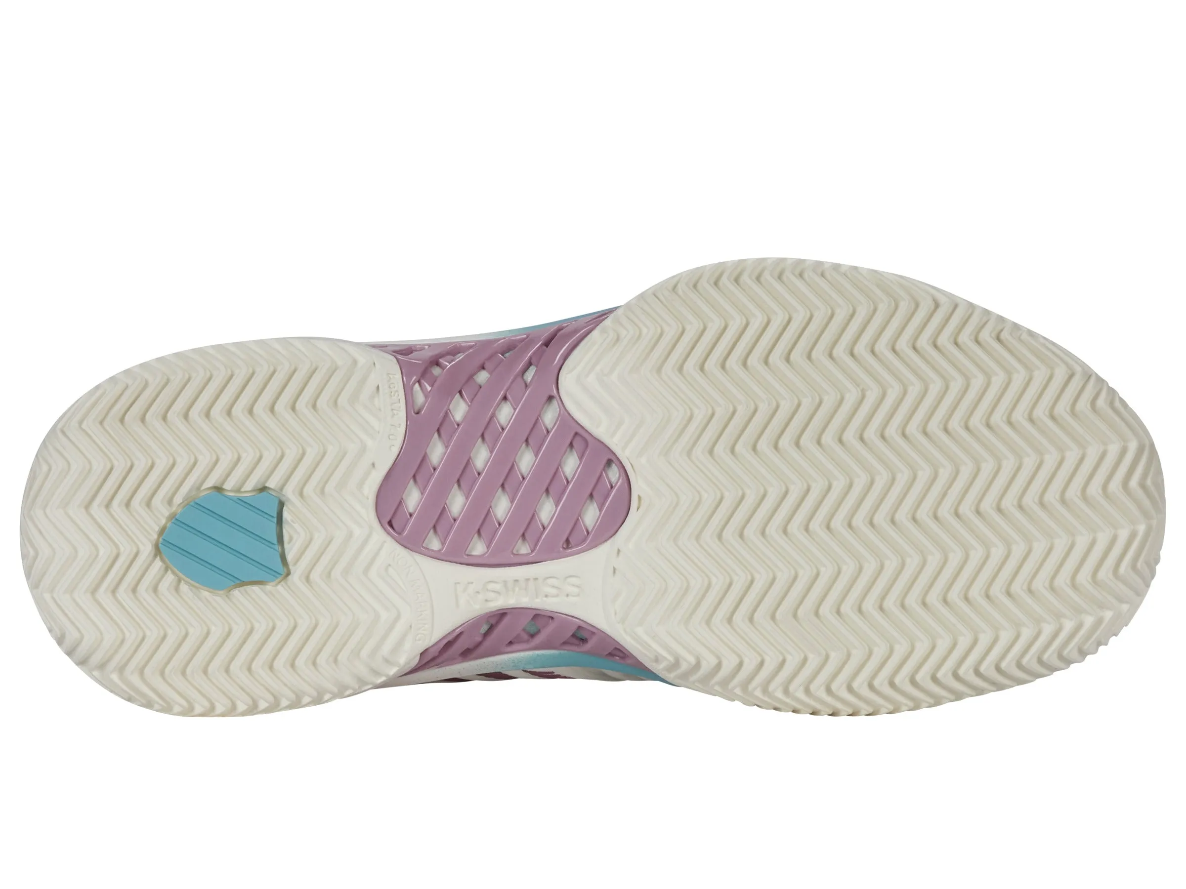K.SWISS 98900-966-M | EXPRESS LIGHT 3 PADEL | SNOW WHITE/LILAS/PASTEL TURQUOISE