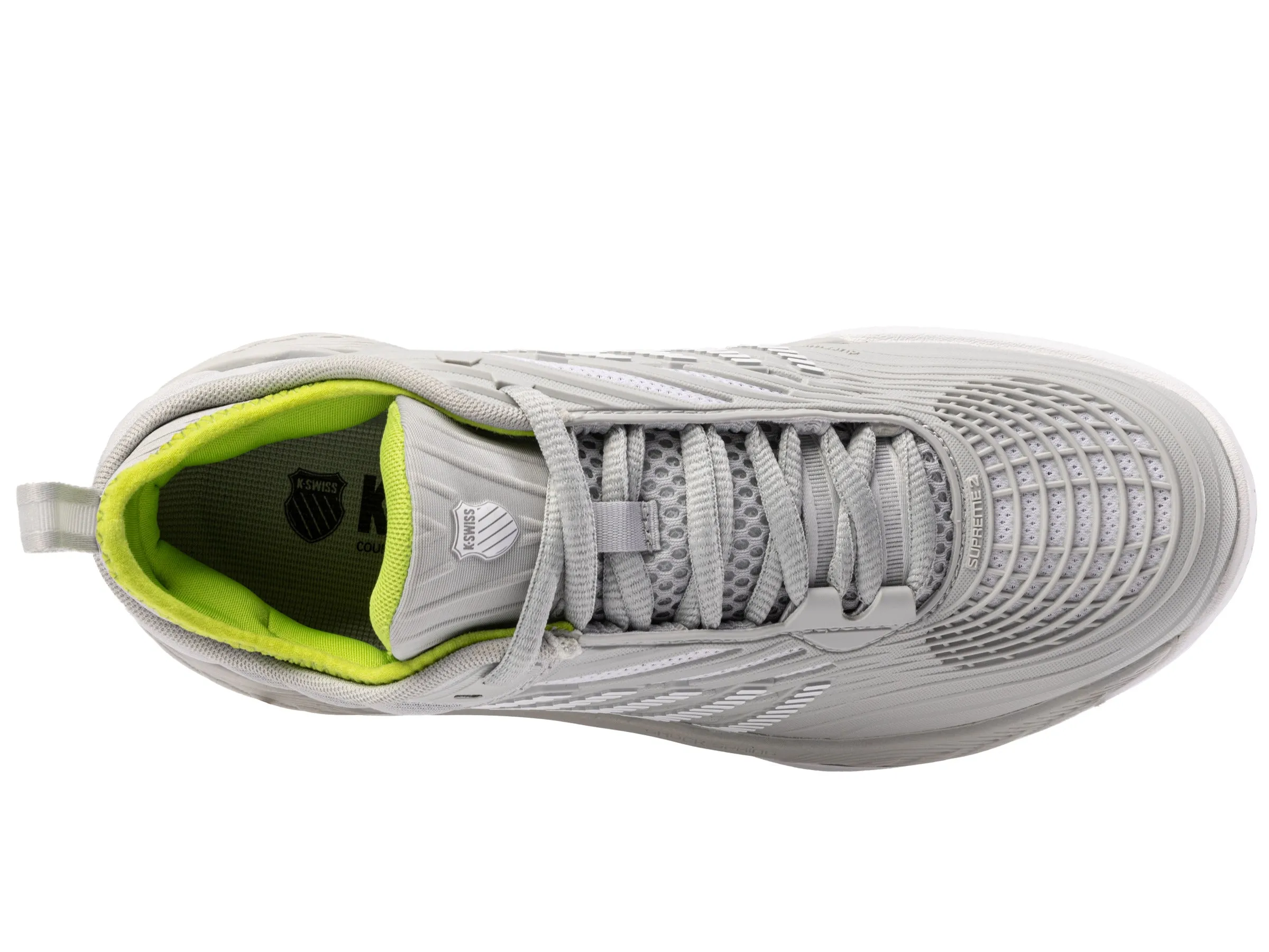 K.SWISS 99071-034-M | HYPERCOURT SUPREME 2 | GRAY VIOLET/WHITE/LIME GREEN