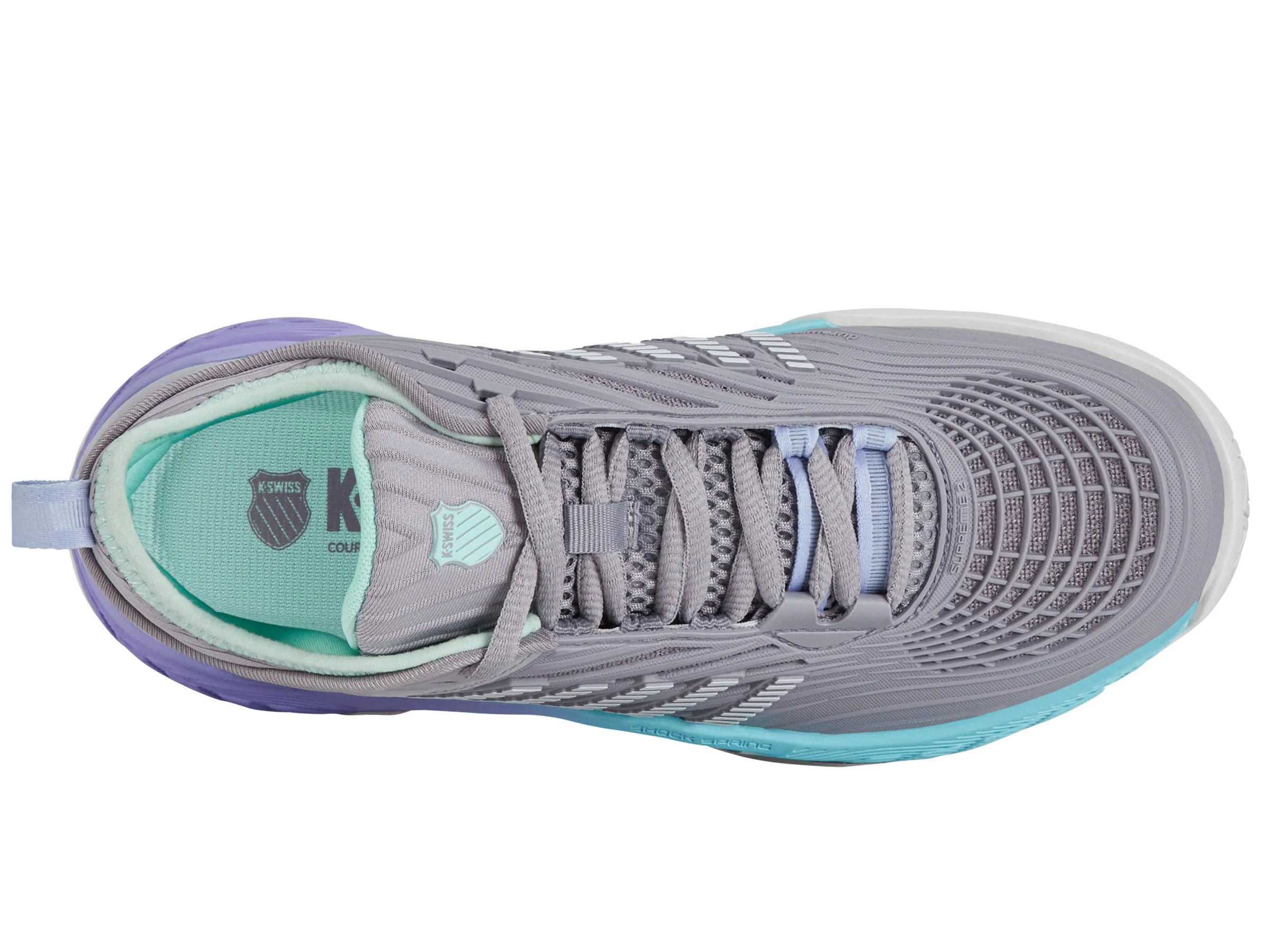 K.SWISS 99071-052-M | HYPERCOURT SUPREME 2 | LILAC GRAY/NIMBUS CLOUD/NEON PURPLE