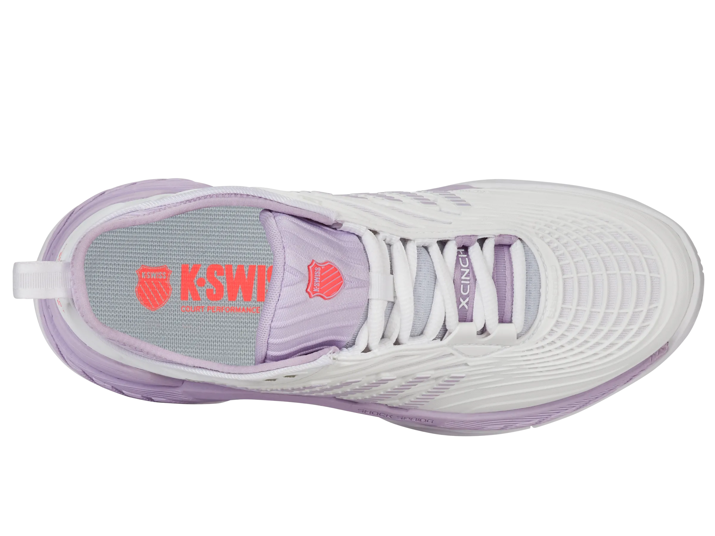 K.SWISS 99071-182-M | HYPERCOURT SUPREME 2 | WHITE/ORCHID PETAL/NEON BLAZE