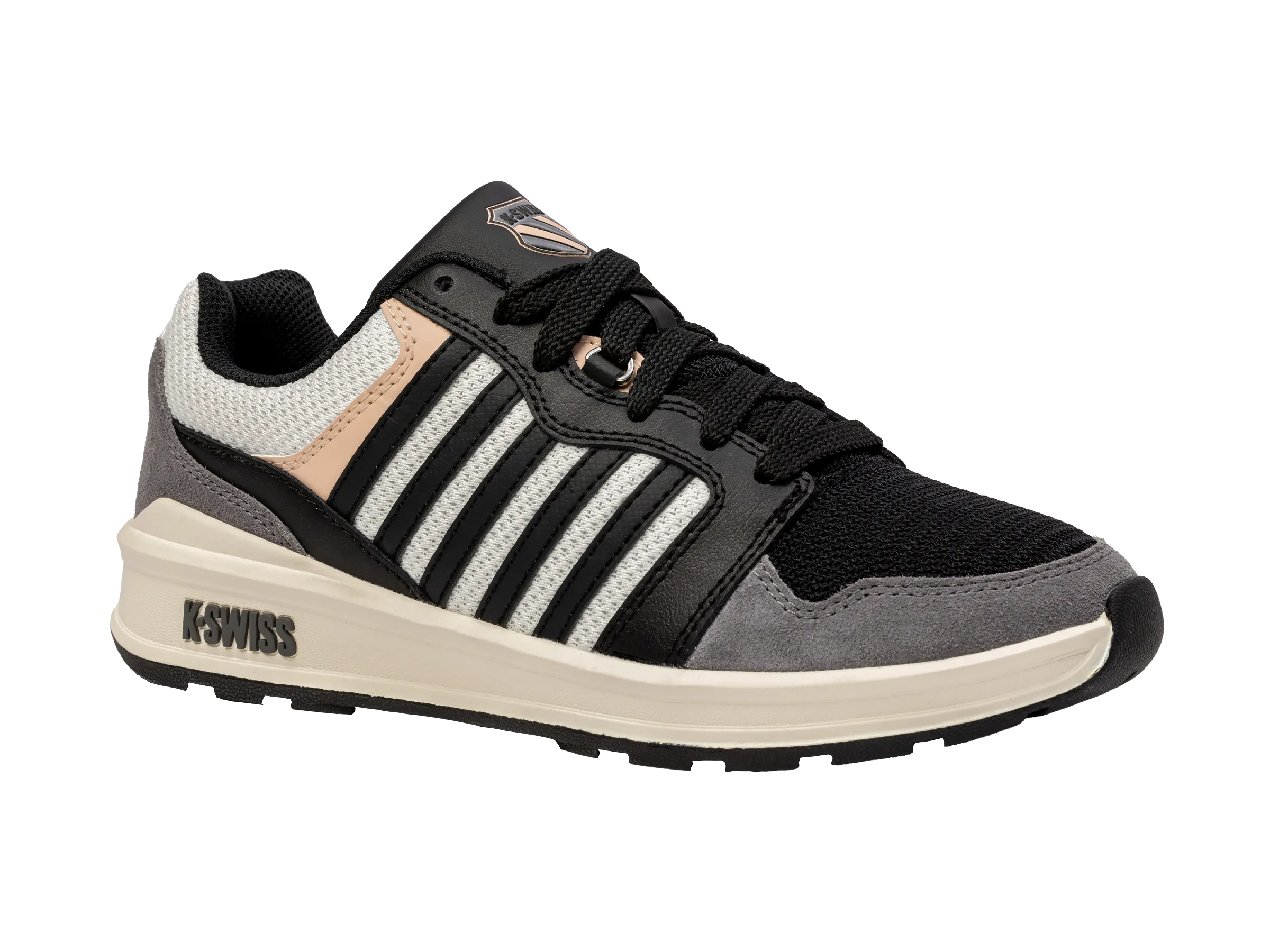 K.SWISS 99079-067-M | RIVAL TRAINER T | BLACK/BLANC DE BLANC/SMOKED PEARL