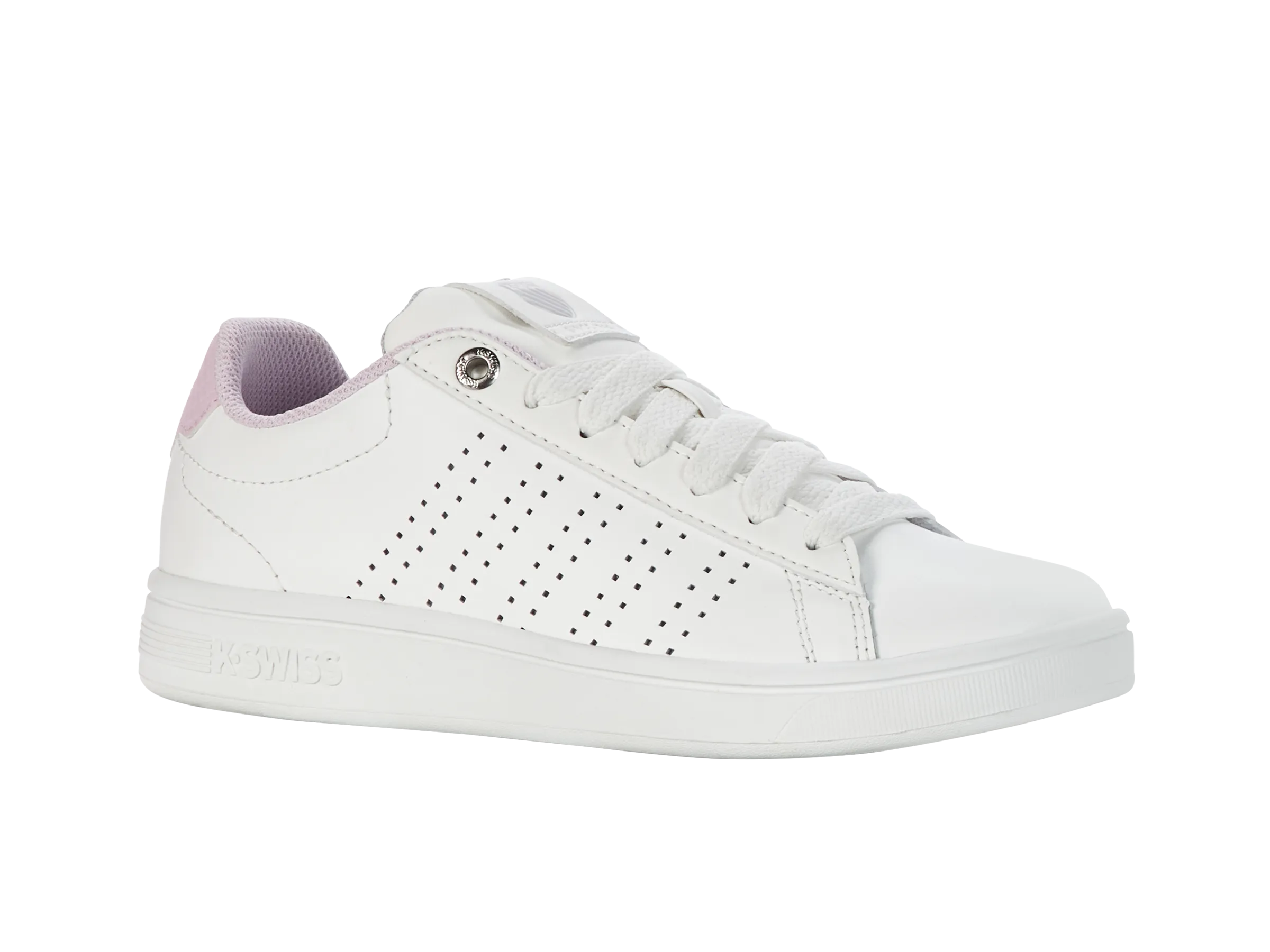 K.SWISS 99188-111-M | BASE COURT | BRILLIANT WHITE/LILAC SNOW/GRAY VIOLET