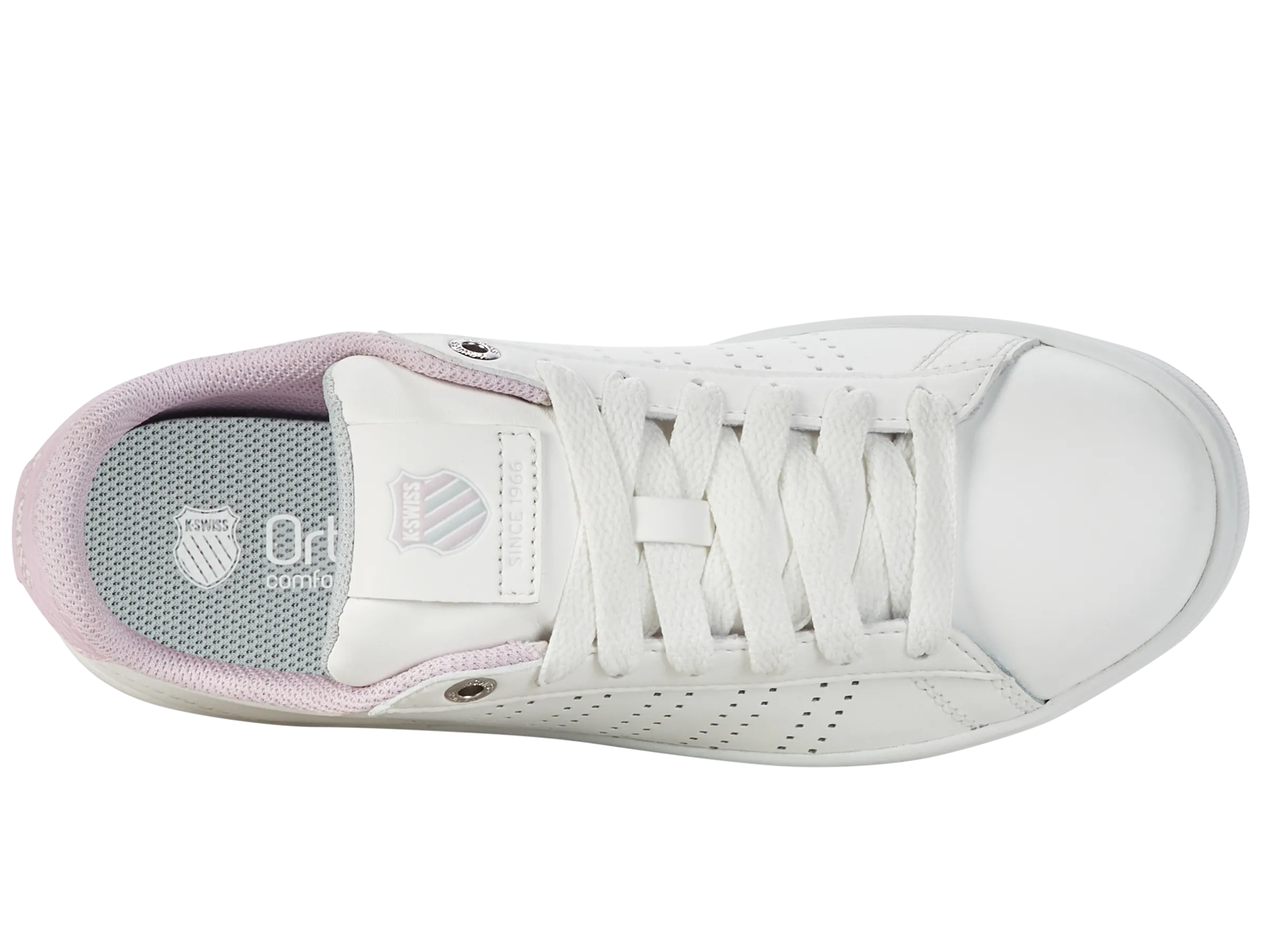K.SWISS 99188-111-M | BASE COURT | BRILLIANT WHITE/LILAC SNOW/GRAY VIOLET