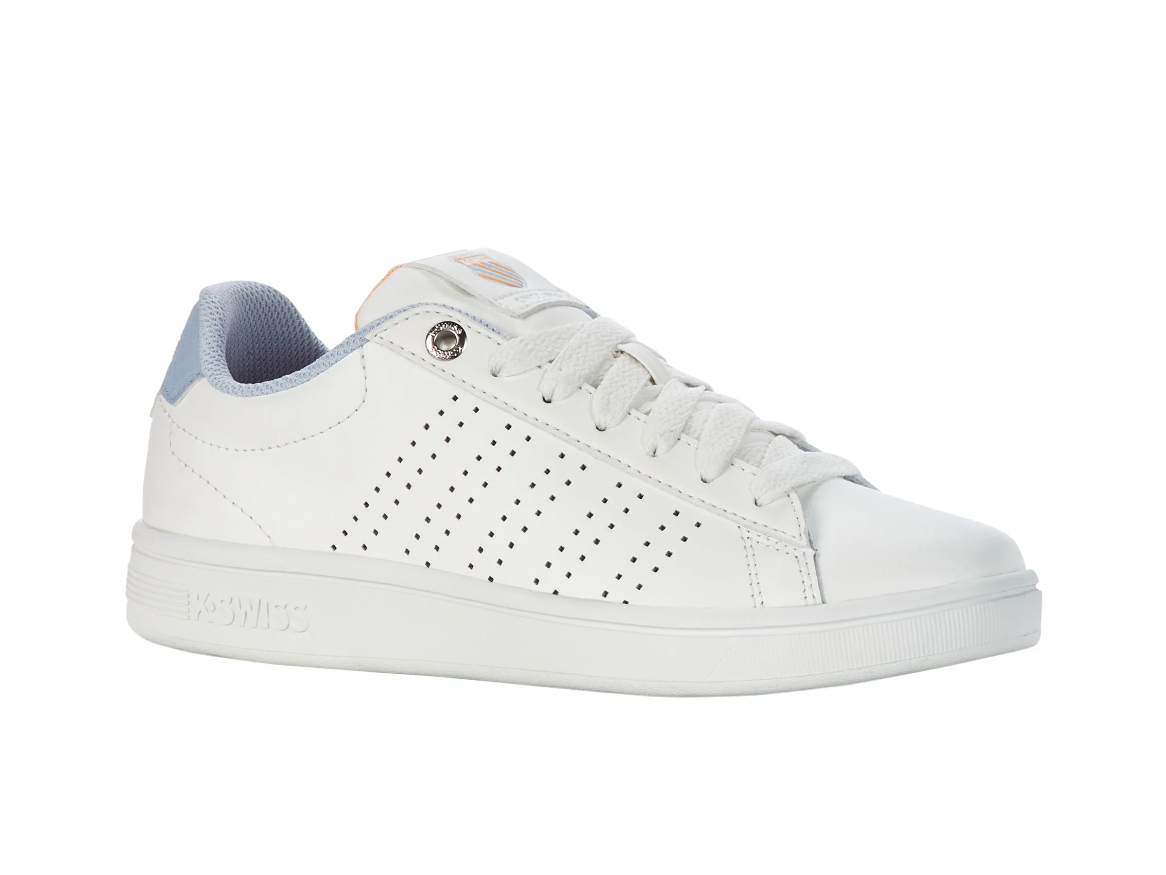 K.SWISS 99188-157-M | BASE COURT | BRILLIANT WHITE/HEATHER/PEACH FUZZ