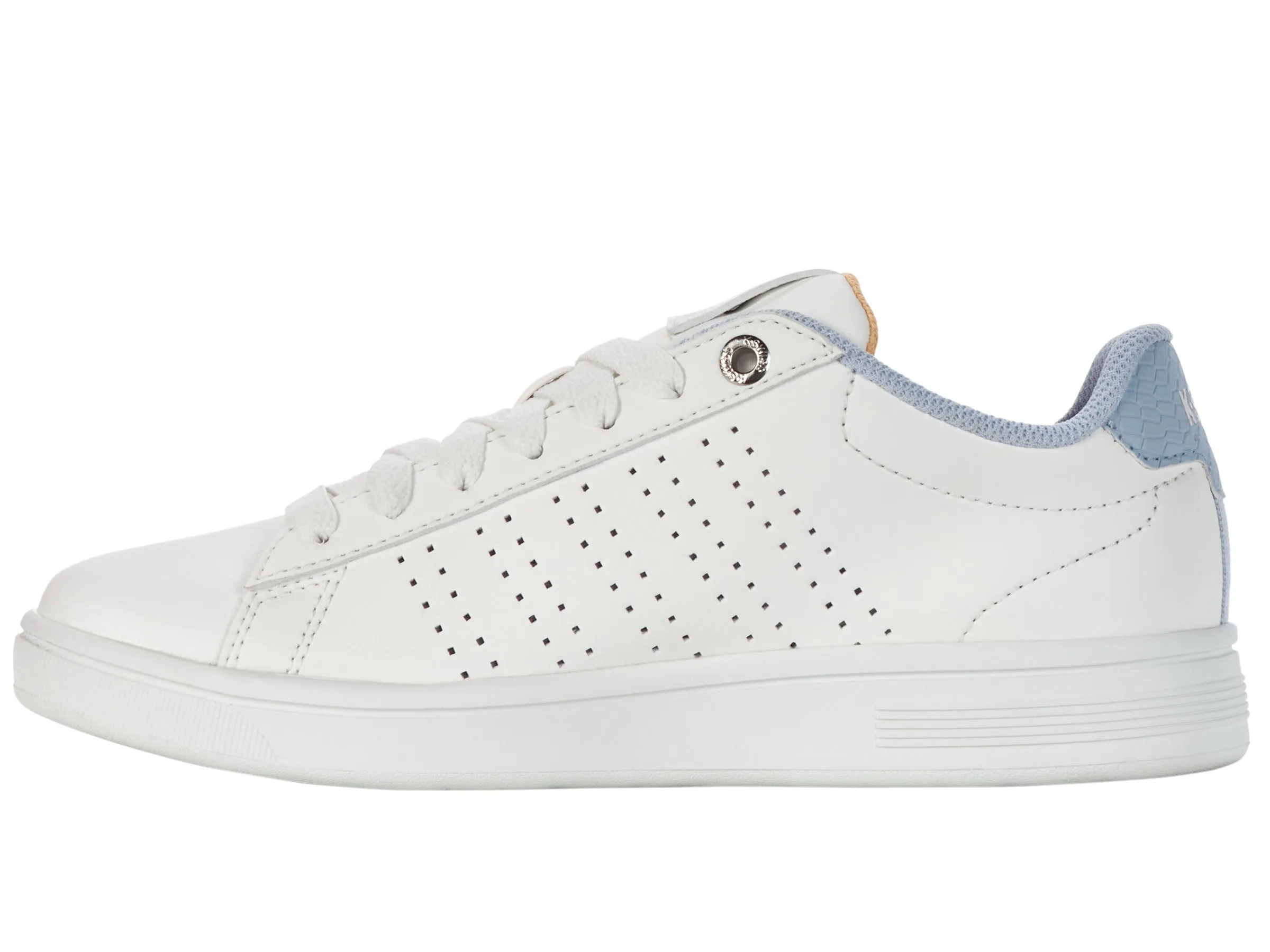 K.SWISS 99188-157-M | BASE COURT | BRILLIANT WHITE/HEATHER/PEACH FUZZ