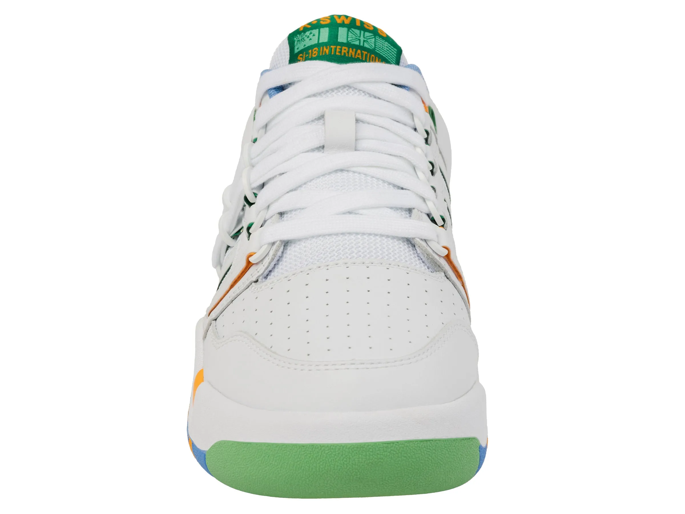 K.SWISS 99280-114-M | SI-18 | WHITE/LITTLE BOY BLUE/BRIGHT MARIGOLD/GREEN TABOUR