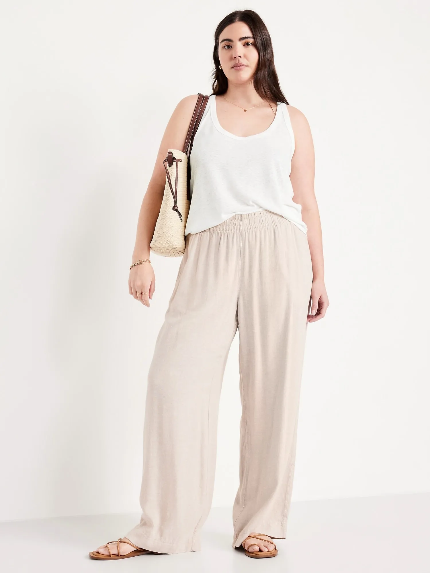 Linen-Blend Tank Top