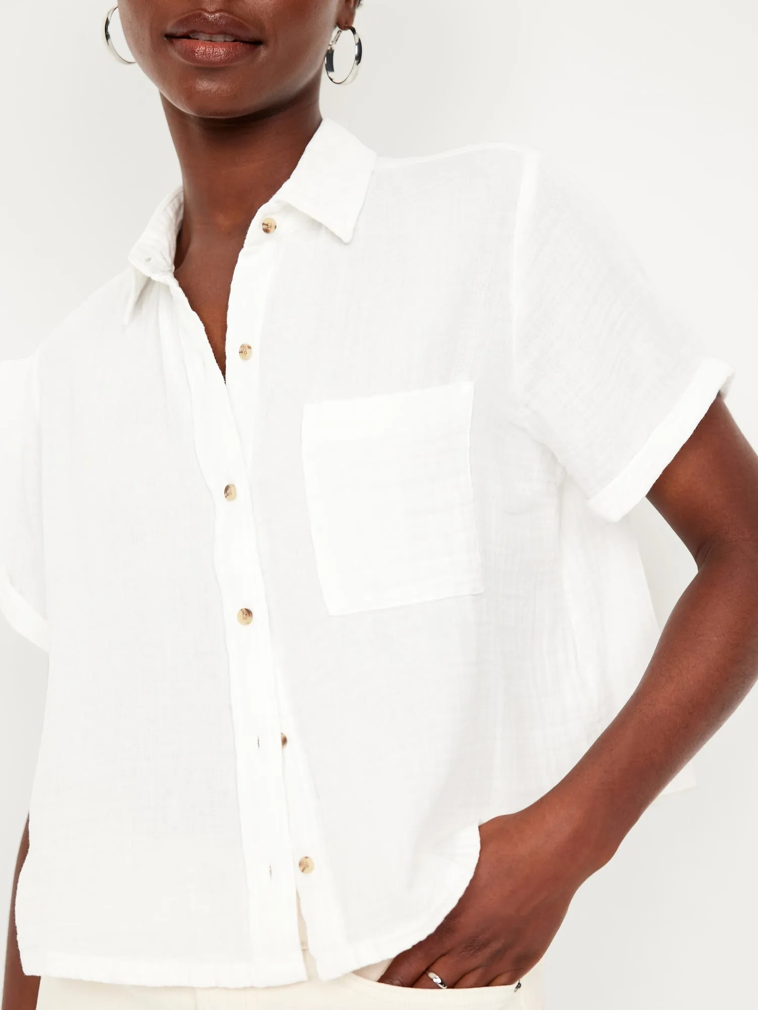 Loose Button-Down Shirt
