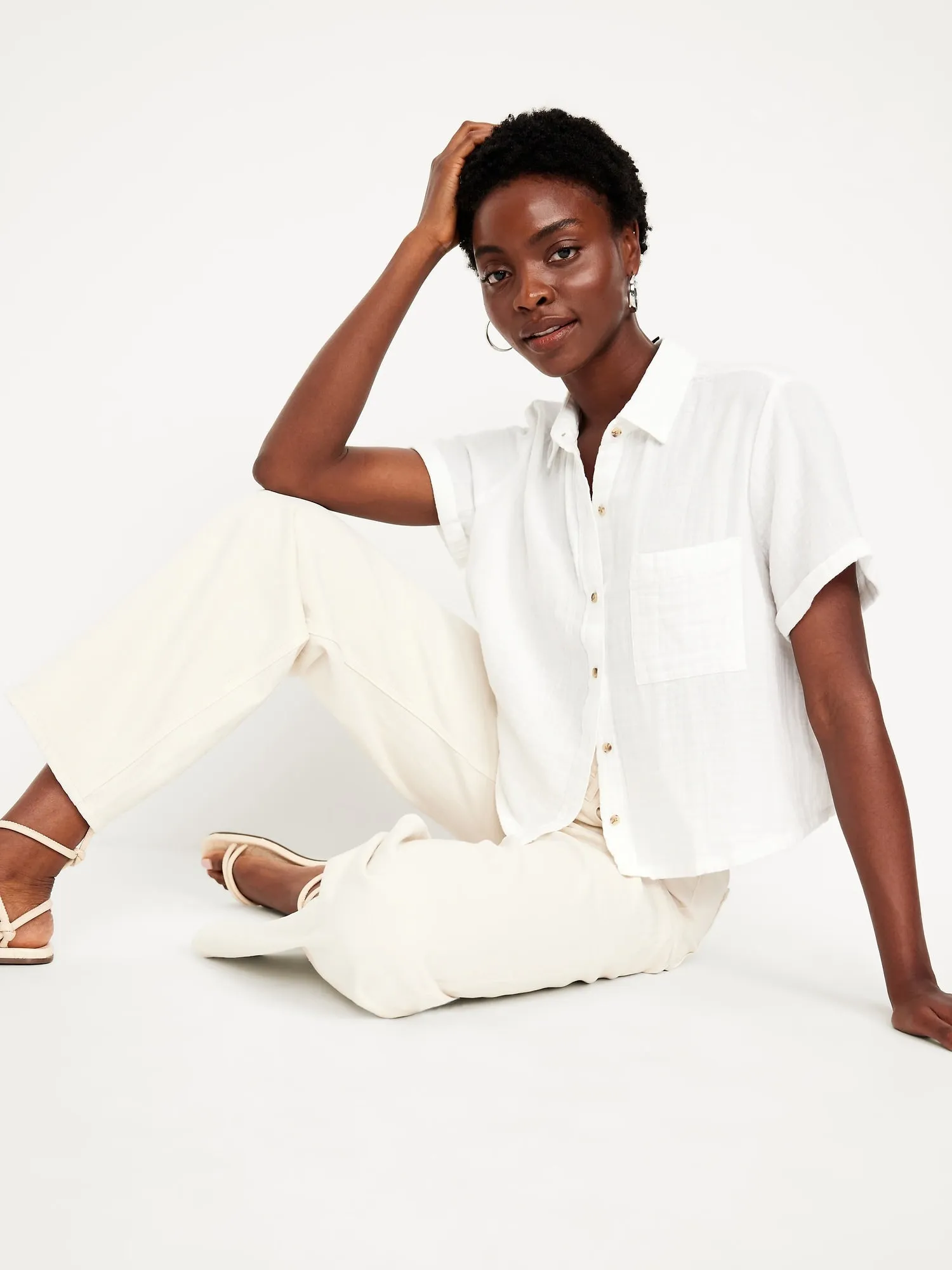 Loose Button-Down Shirt