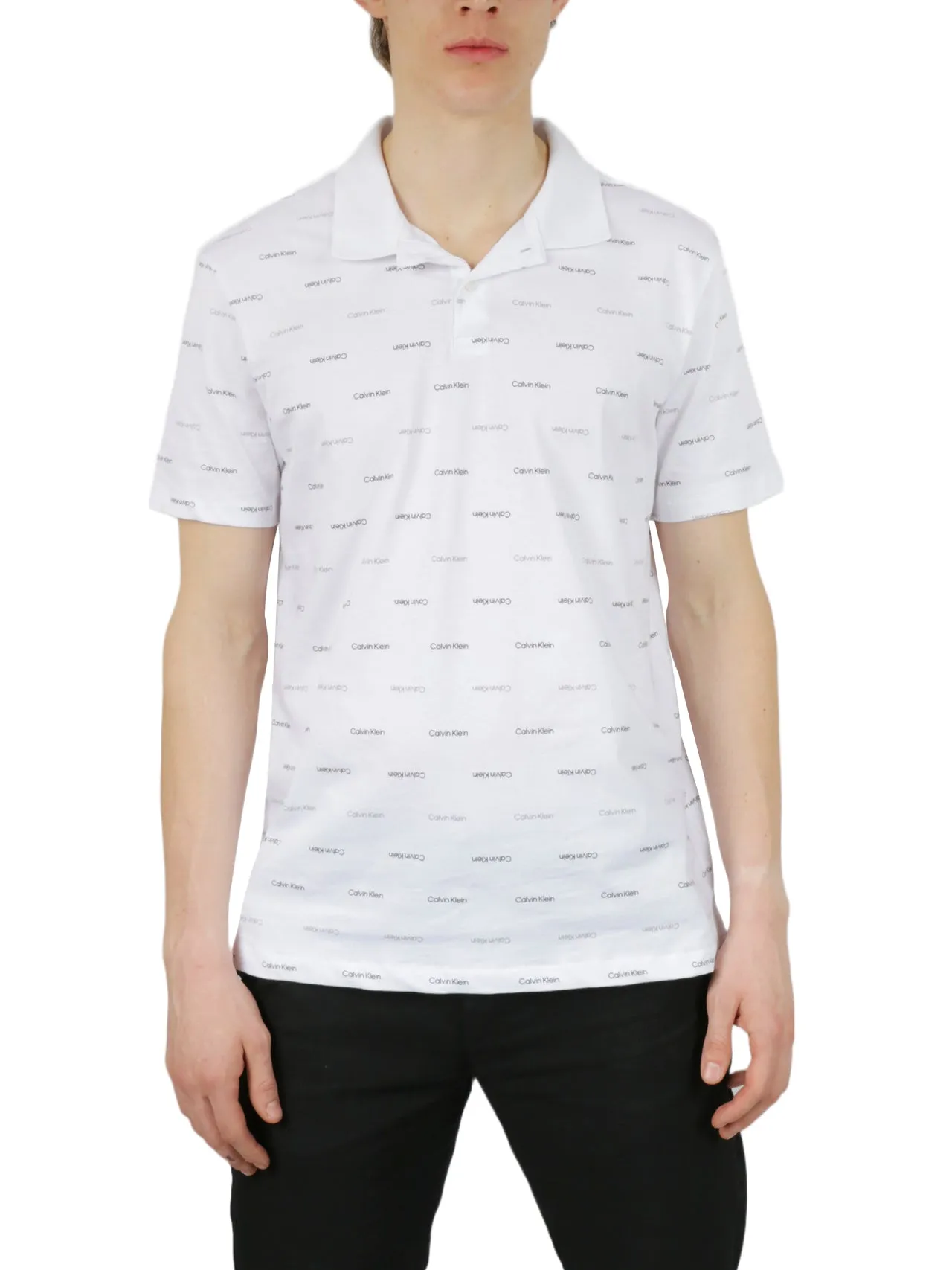 Luxury Feel Short Sleeves Allover Print Polo  Limited Availability!