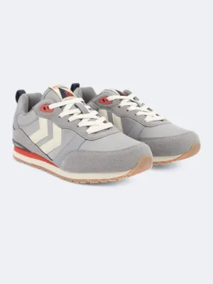 Men's Brand Logo Patched Sneakers,Grey