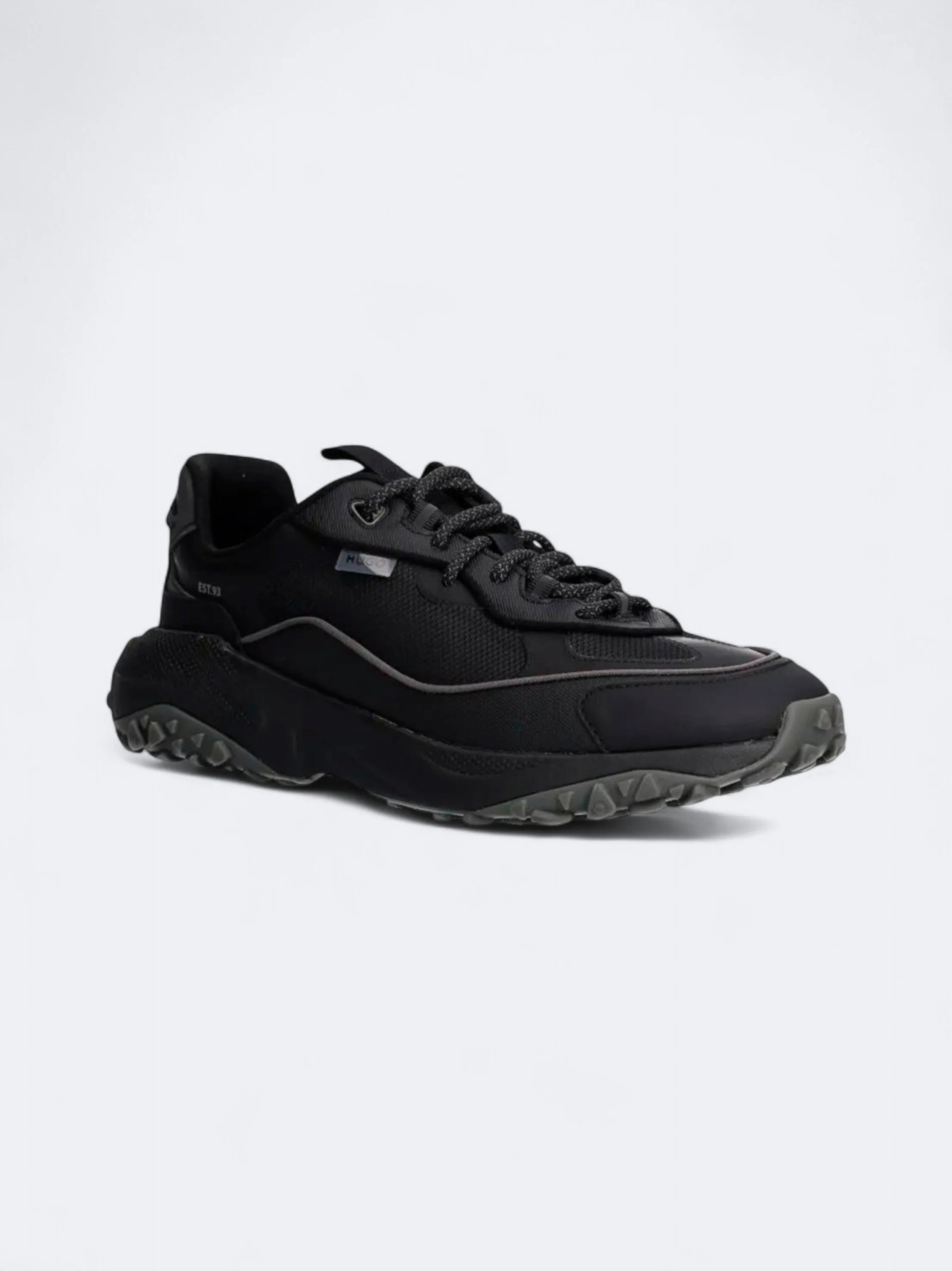 Men's Textured Sneakers,Black