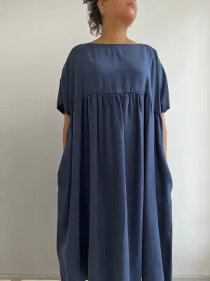 NOEMIAH - CECILIA DRESS - NAVY TENCEL