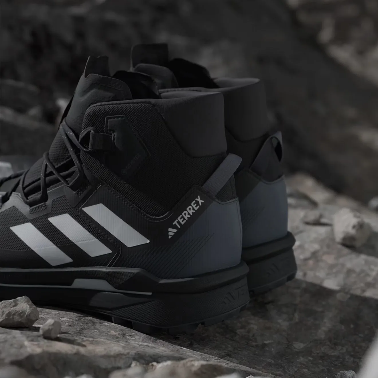 Premium Quality Adidas Terrex Skychaser Tech GORE-TEX Hiking Shoes Core Black / Grey  Limited Availability!