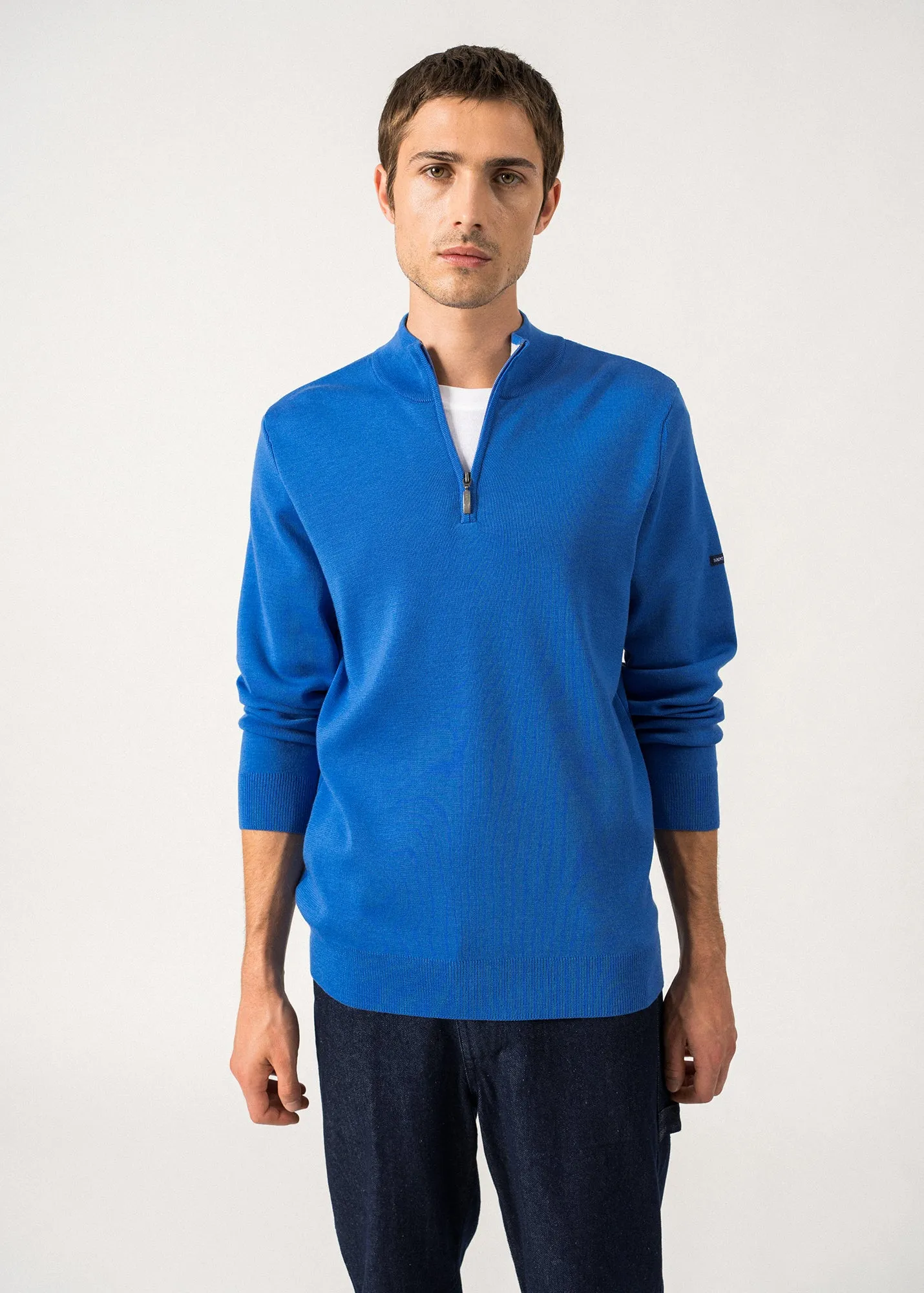 Pull camionneur Crossley - en laine mrinos (MER/GRIS LIGHT)