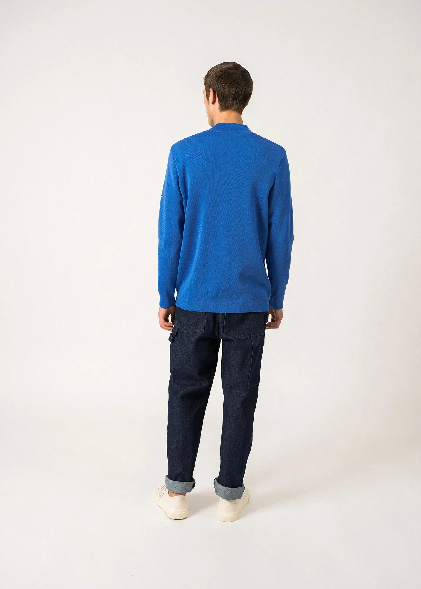 Pull camionneur Crossley - en laine mrinos (MER/GRIS LIGHT)