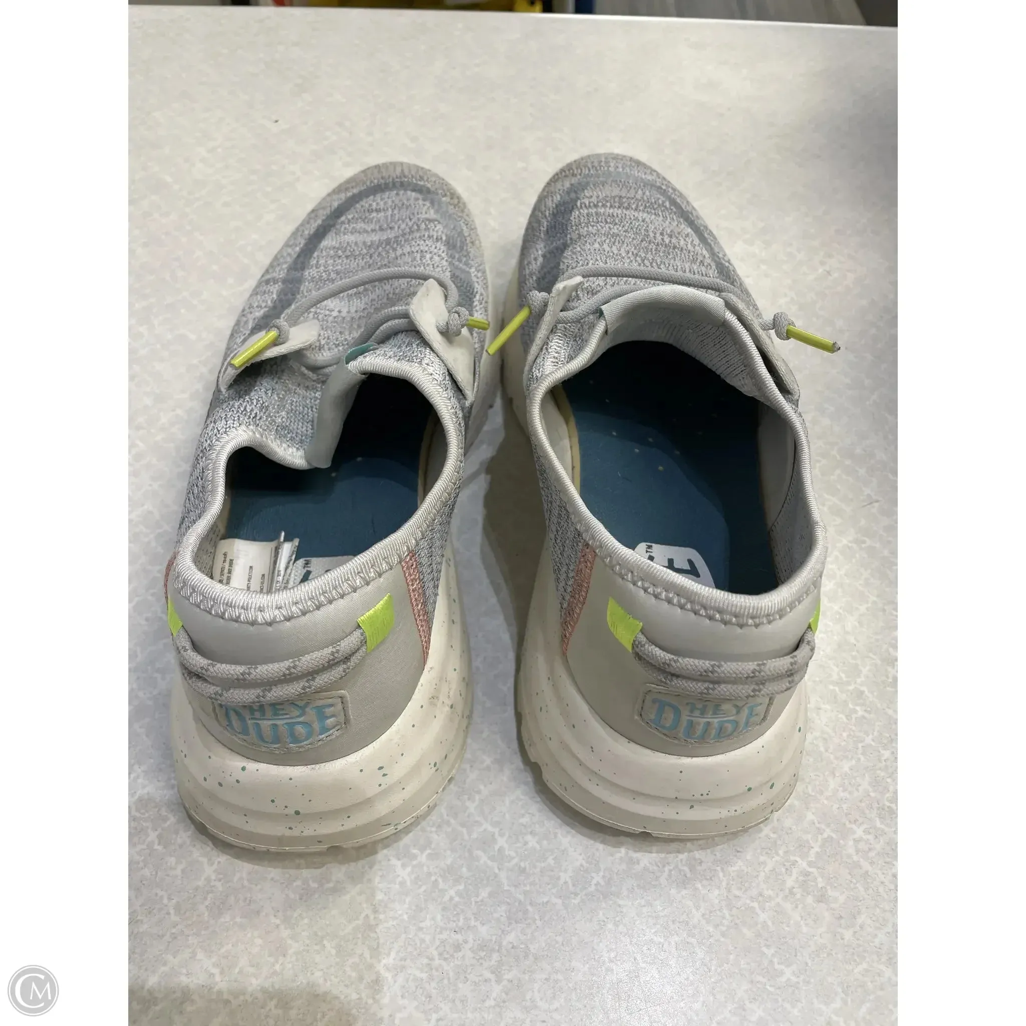 Shoes Athletic By Hey Dude In Grey, Size: 10