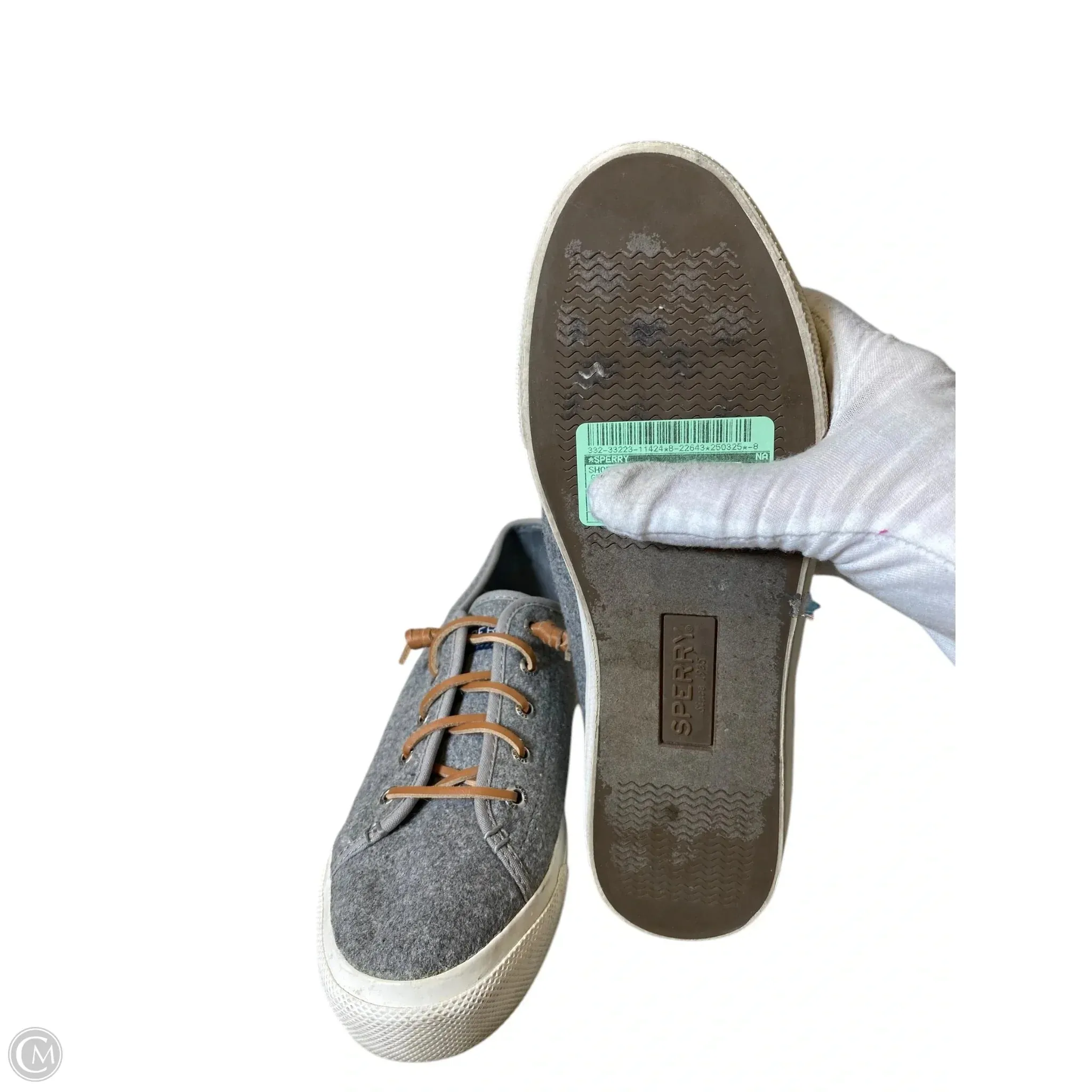 Shoes Athletic By Sperry In Grey, Size: 8.5