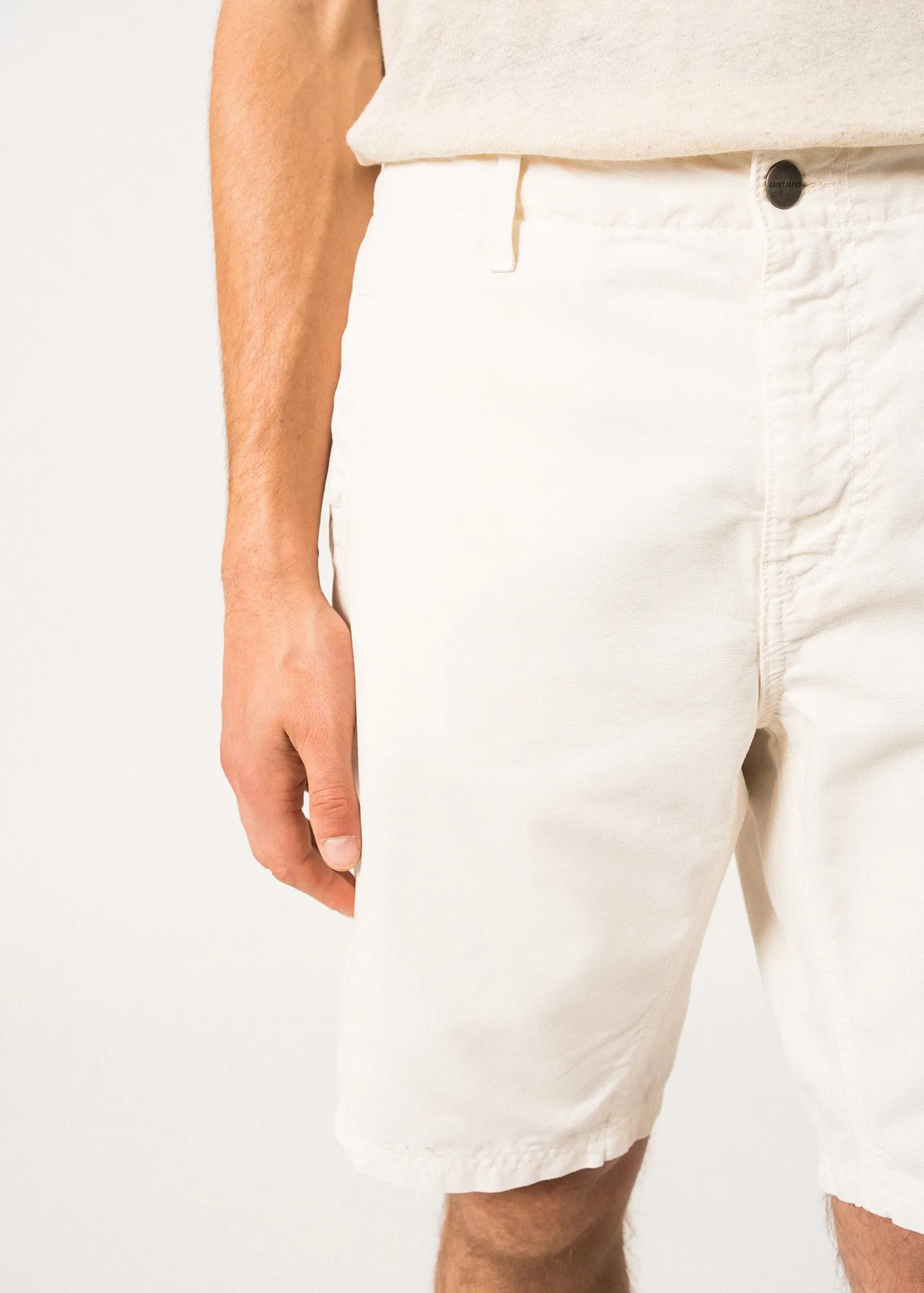 Short en toile Titus -  doubles poches (CRAIE)