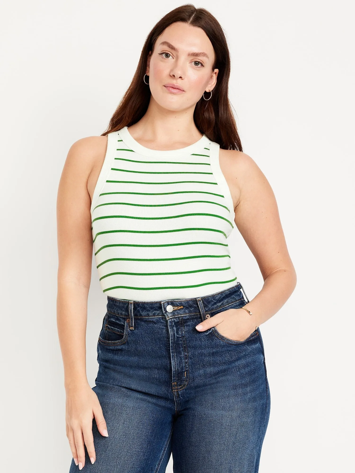 Snug Striped Tank Top