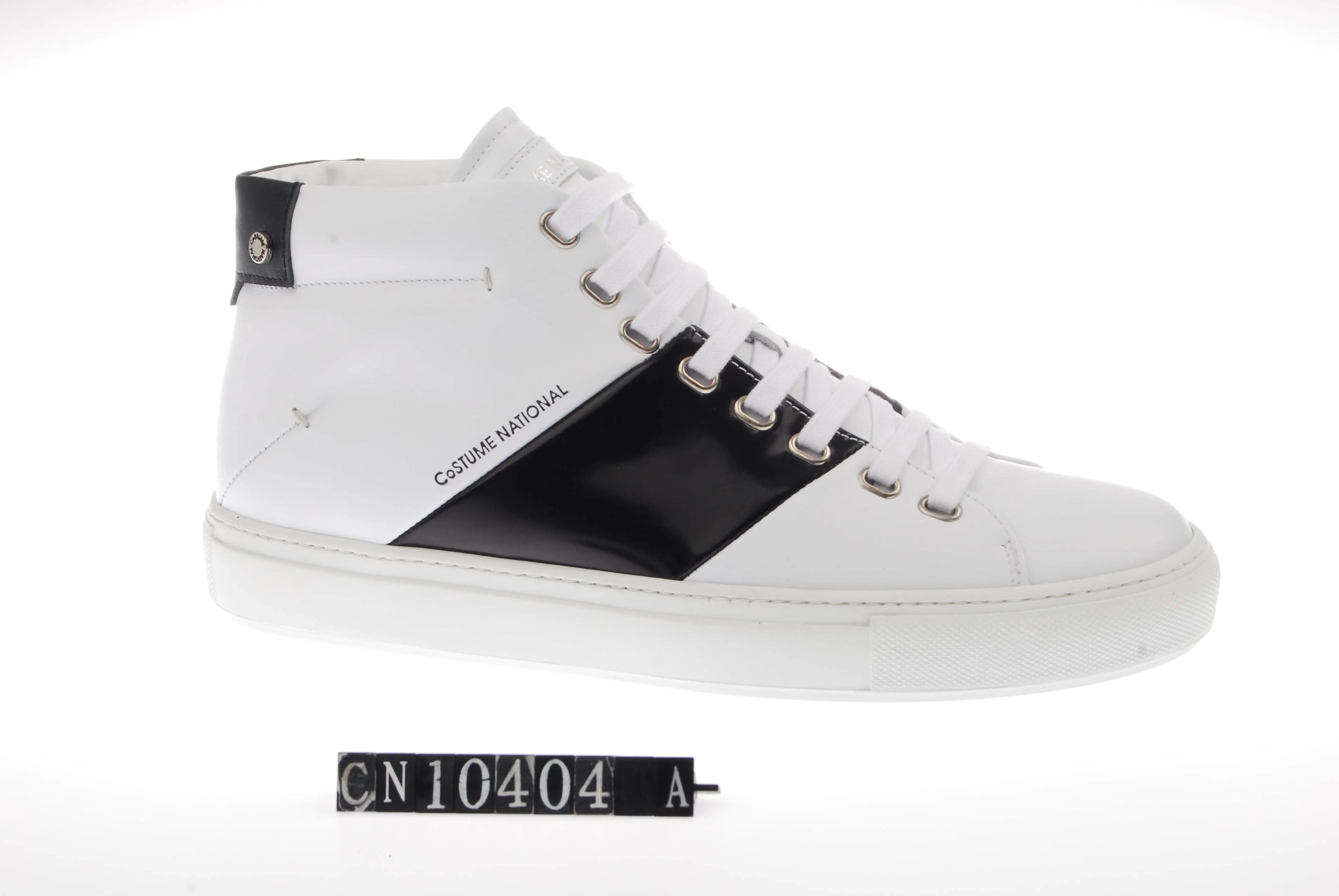 Top Rated Costume National Logo Stripe High Top Sneaker  Almost Gone!