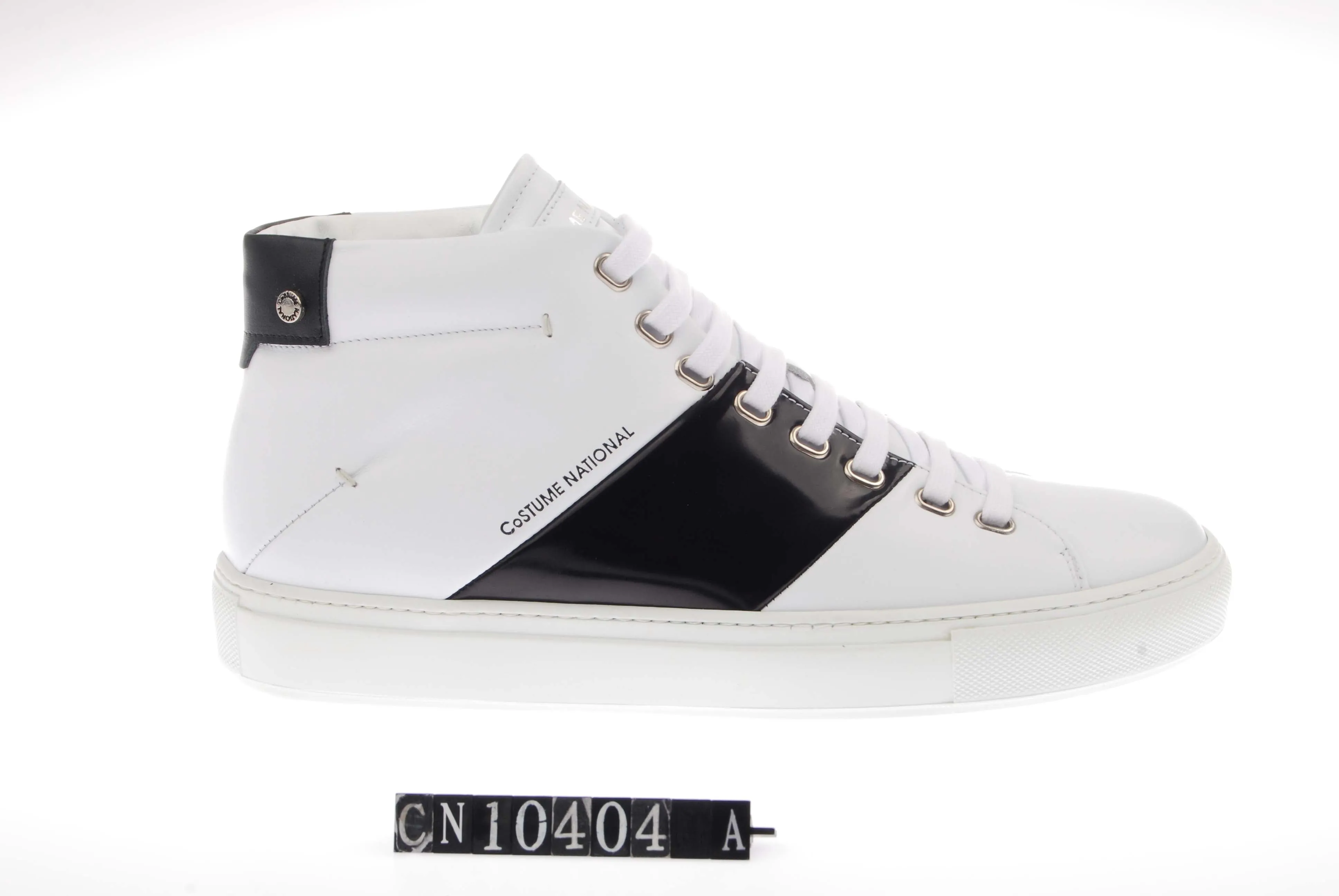Top Rated Costume National Logo Stripe High Top Sneaker  Almost Gone!