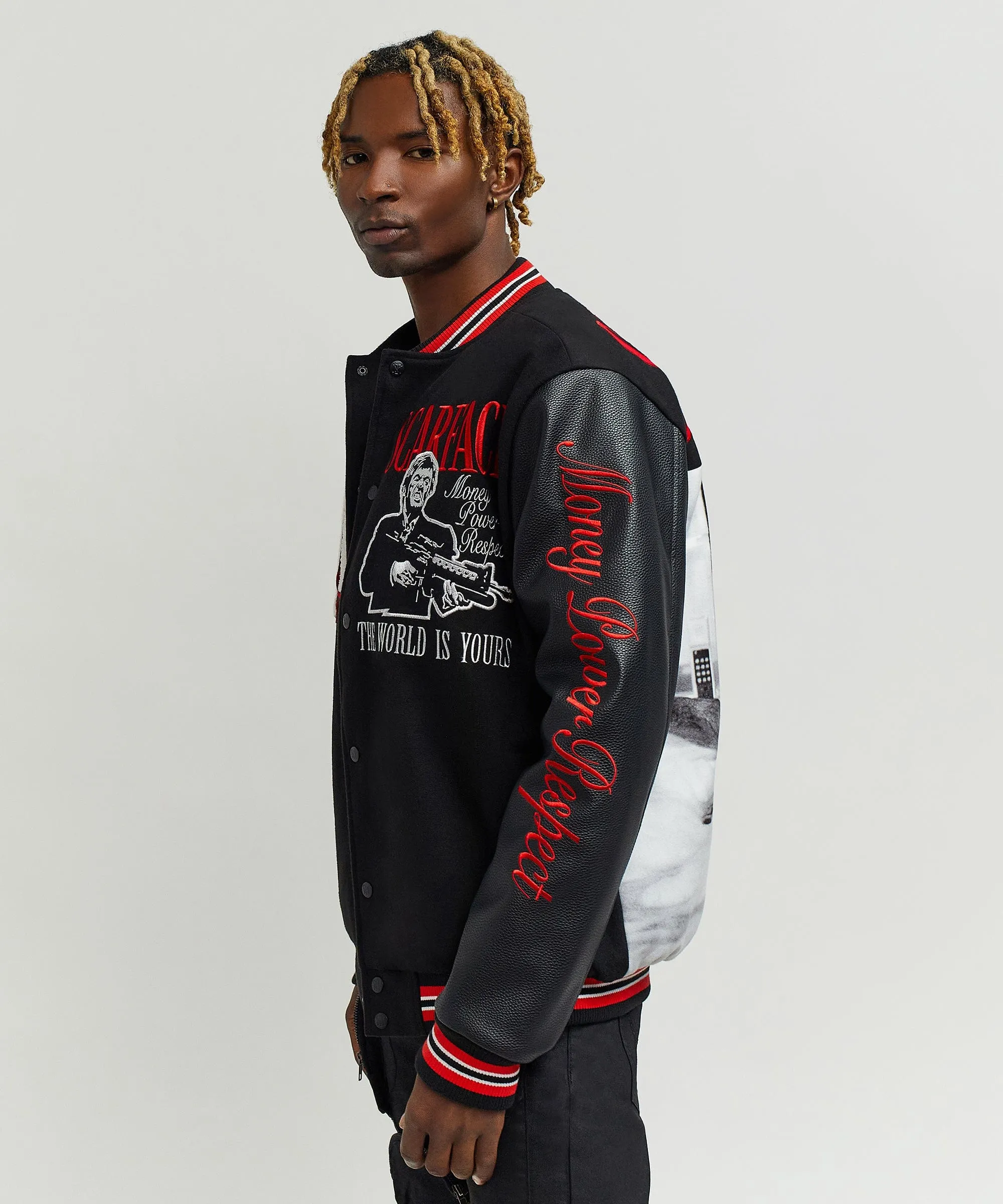 Trendy 2025 Scarface the World Varsity Jacket - Black  Almost Sold Out!