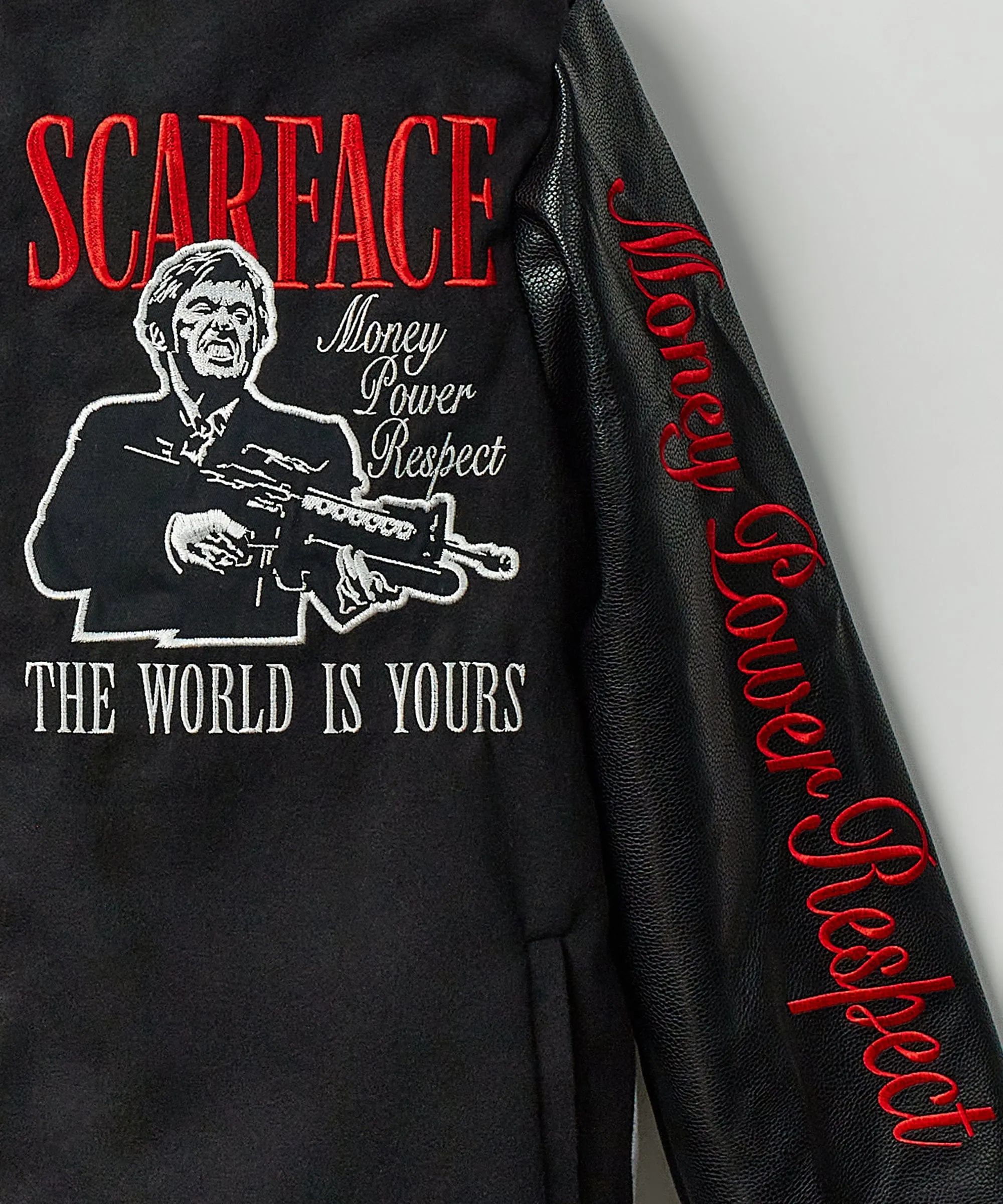 Trendy 2025 Scarface the World Varsity Jacket - Black  Almost Sold Out!