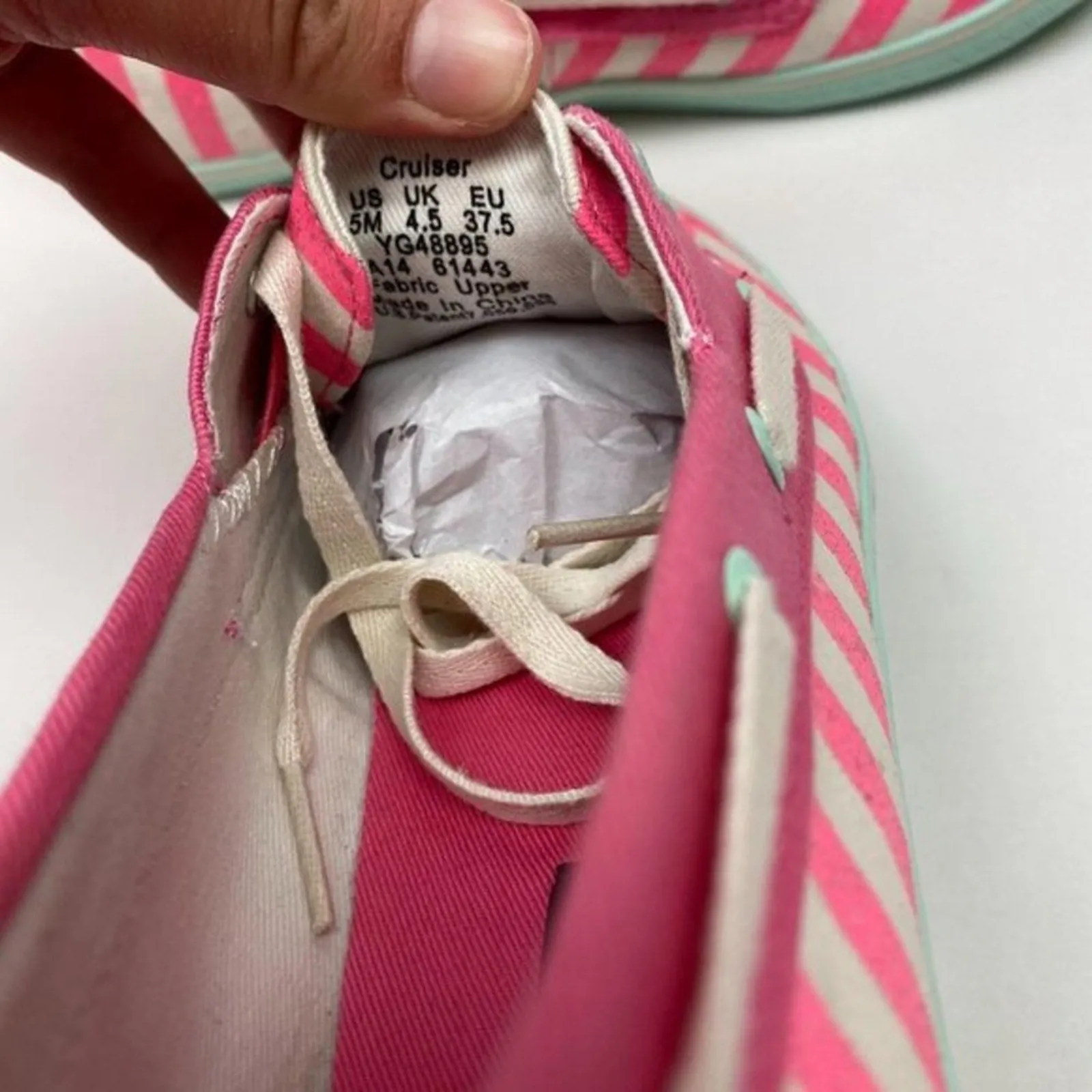 Trendy 2025 Sperry Topsider Girls Coral Stripe Cruiser 5 NWT  Almost Sold Out!