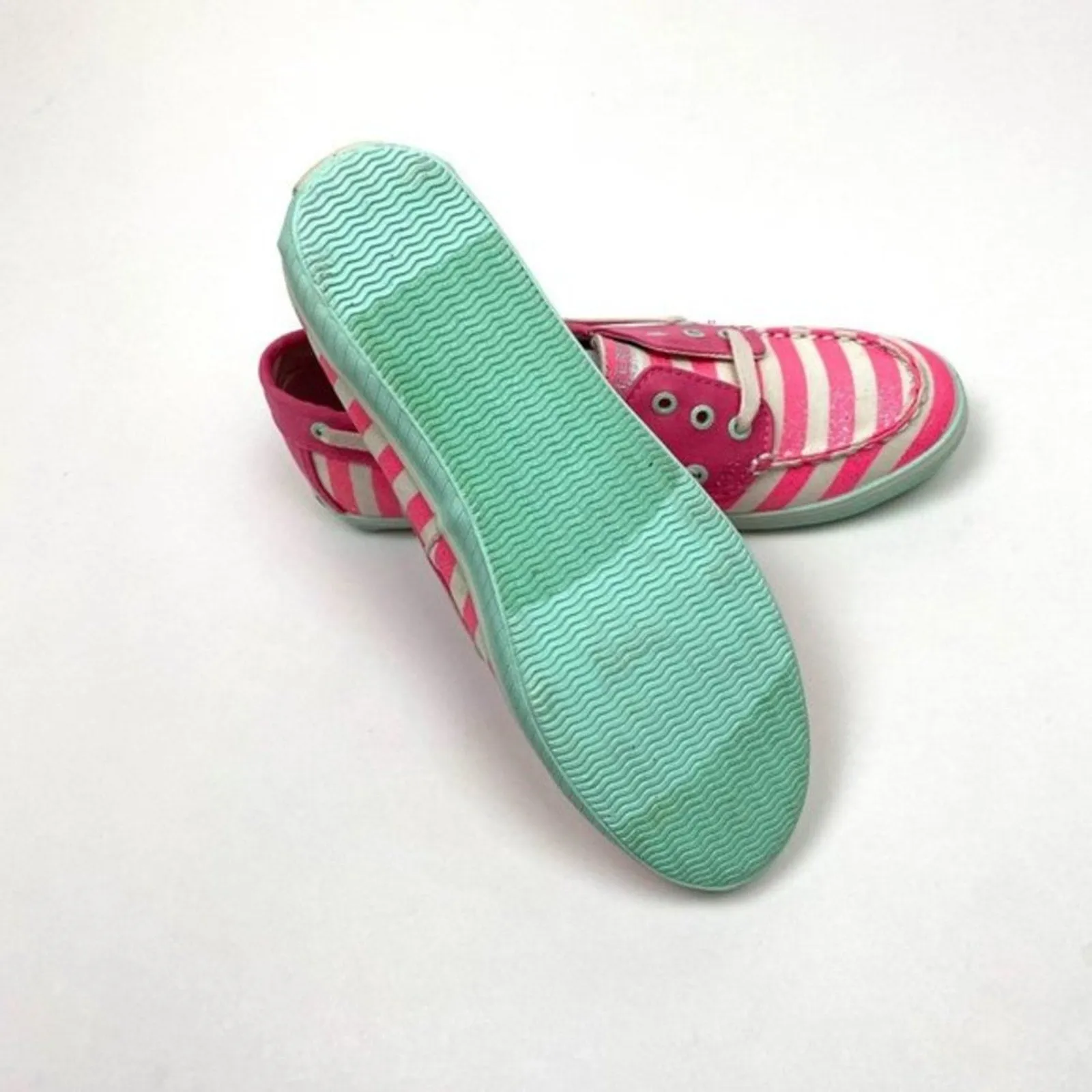 Trendy 2025 Sperry Topsider Girls Coral Stripe Cruiser 5 NWT  Almost Sold Out!