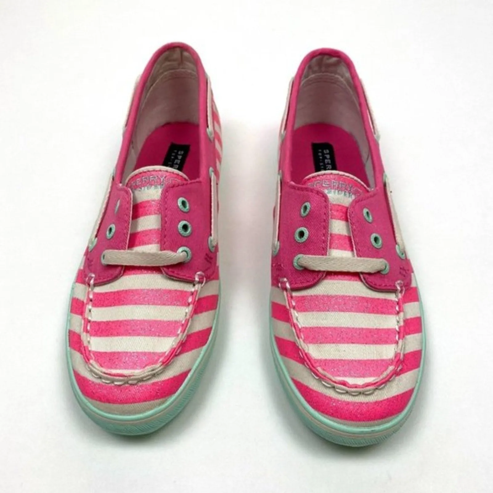 Trendy 2025 Sperry Topsider Girls Coral Stripe Cruiser 5 NWT  Almost Sold Out!