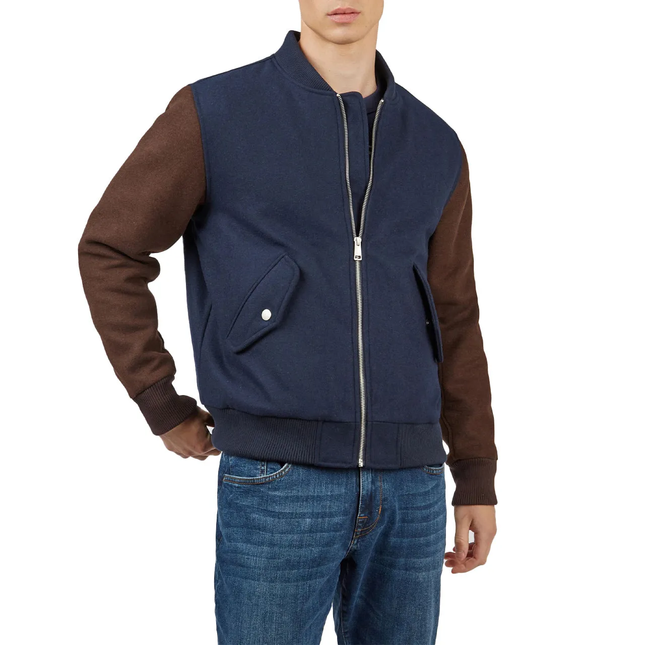 VIP Favorite Color Block Wool Bomber  Last Few Pieces!