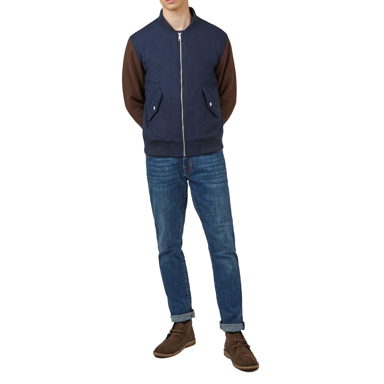 VIP Favorite Color Block Wool Bomber  Last Few Pieces!