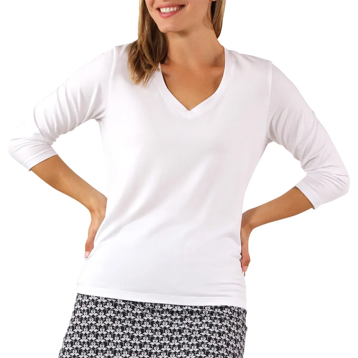 Women's 3/4 Sleeve V-Neck R&R Tee